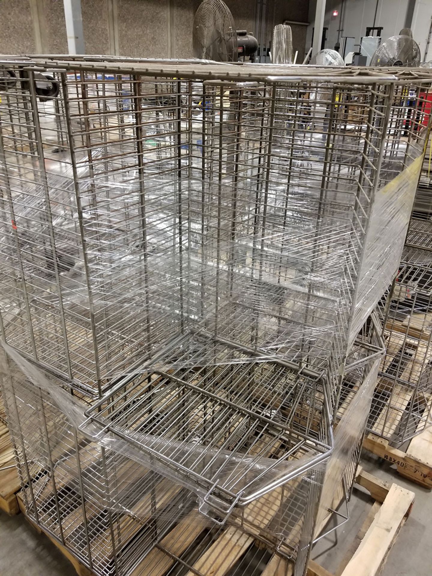 (78) WIRE BASKETS, SOME WITH WHEELS, 29’’ X 21’’ X 18’’ AVERAGE, SOME STACKABLE - Image 6 of 11