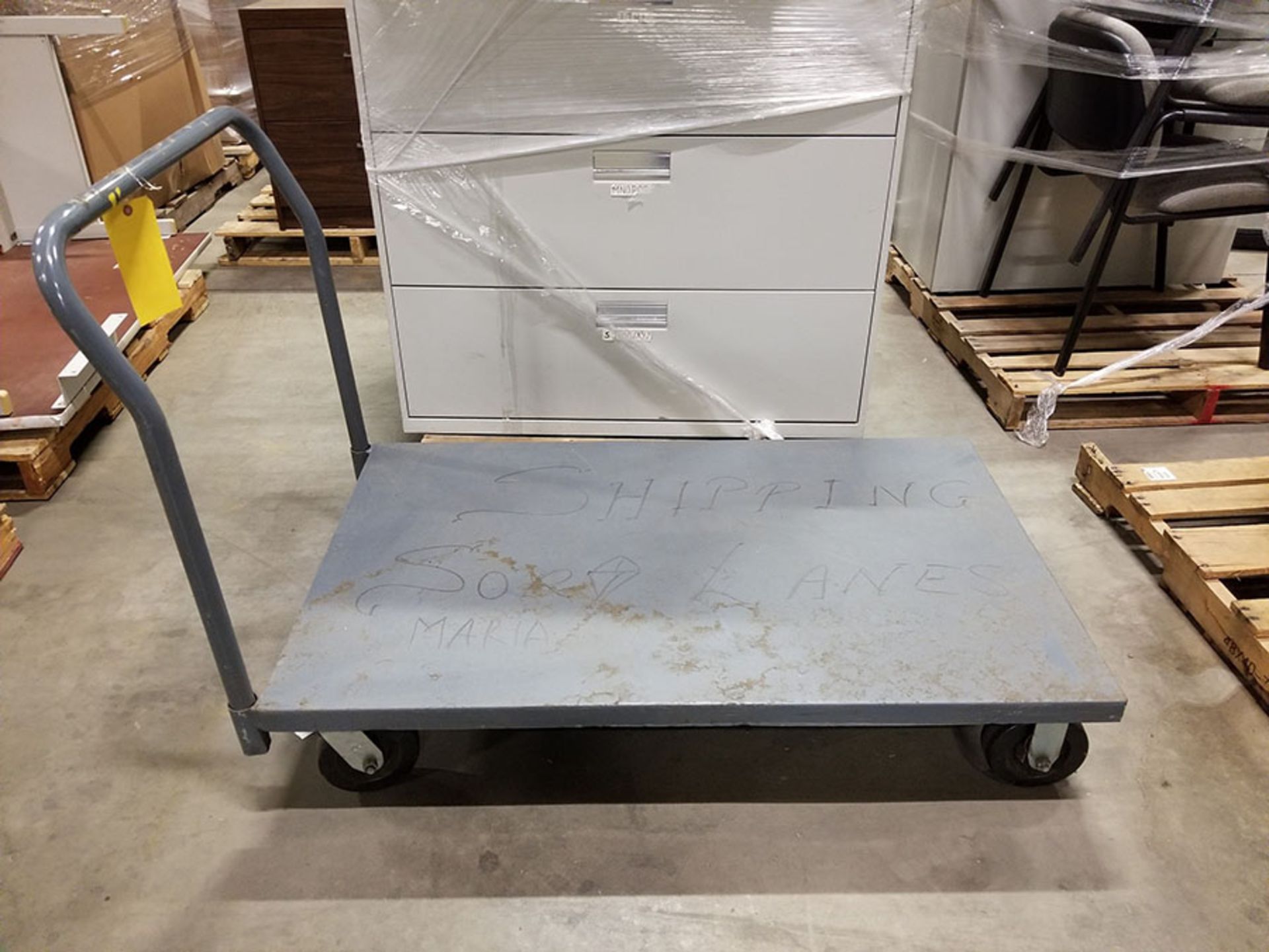 (3) 48’’ X 30’’ METAL WAREHOUSE CARTS