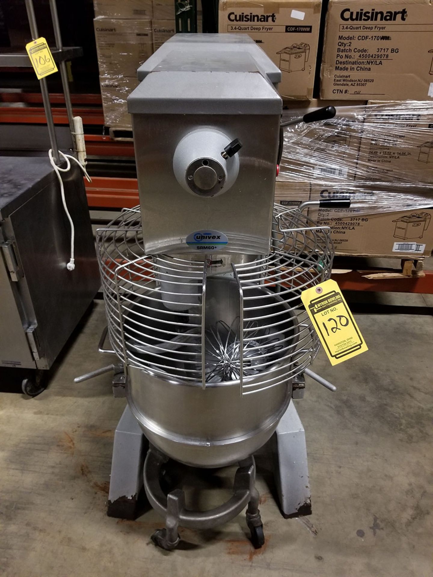 2006 UNIVEX SRM60 STAINLESS STEEL COMMERCIAL MIXER, 19’’ DIA. BOWL, TIMER, 3-PHASE, S/N M015541 - Bild 3 aus 8