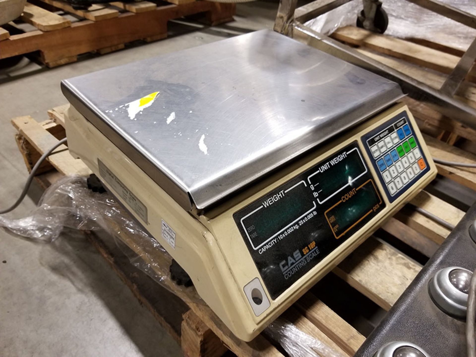 CAS SC10P COUNTING DIGITAL BENCH SCALE, 25 X 0.005 LB. CAPACITY, 14 1/2’’ X 10’’ SS PLATFORM - Image 4 of 4