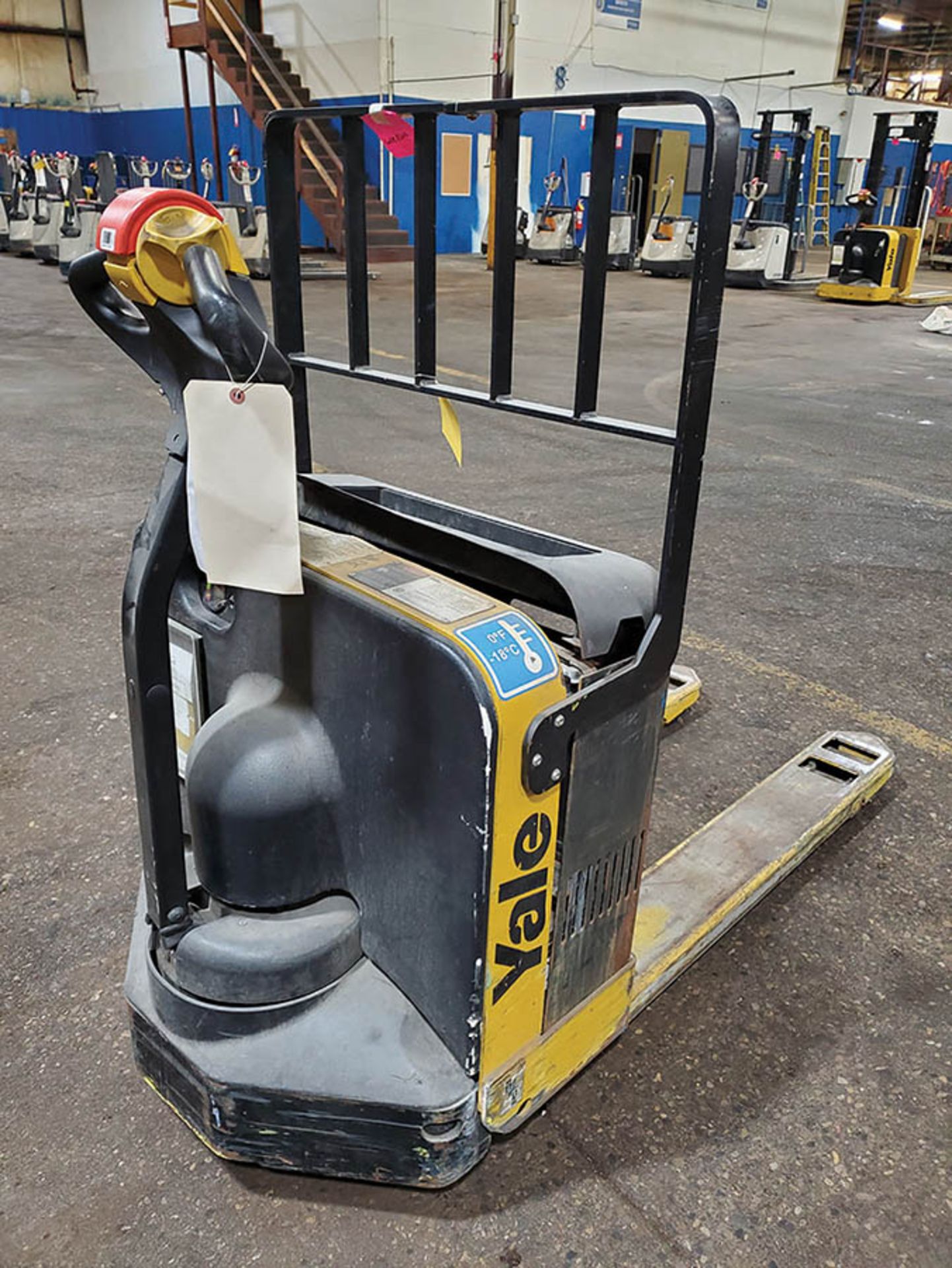 2014 YALE 4,000 LB. ELECTRIC WALK BEHIND PALLET JACK, MODEL MPB040-EN24T2745, 24-VOLT, 200 A.H., - Image 8 of 9