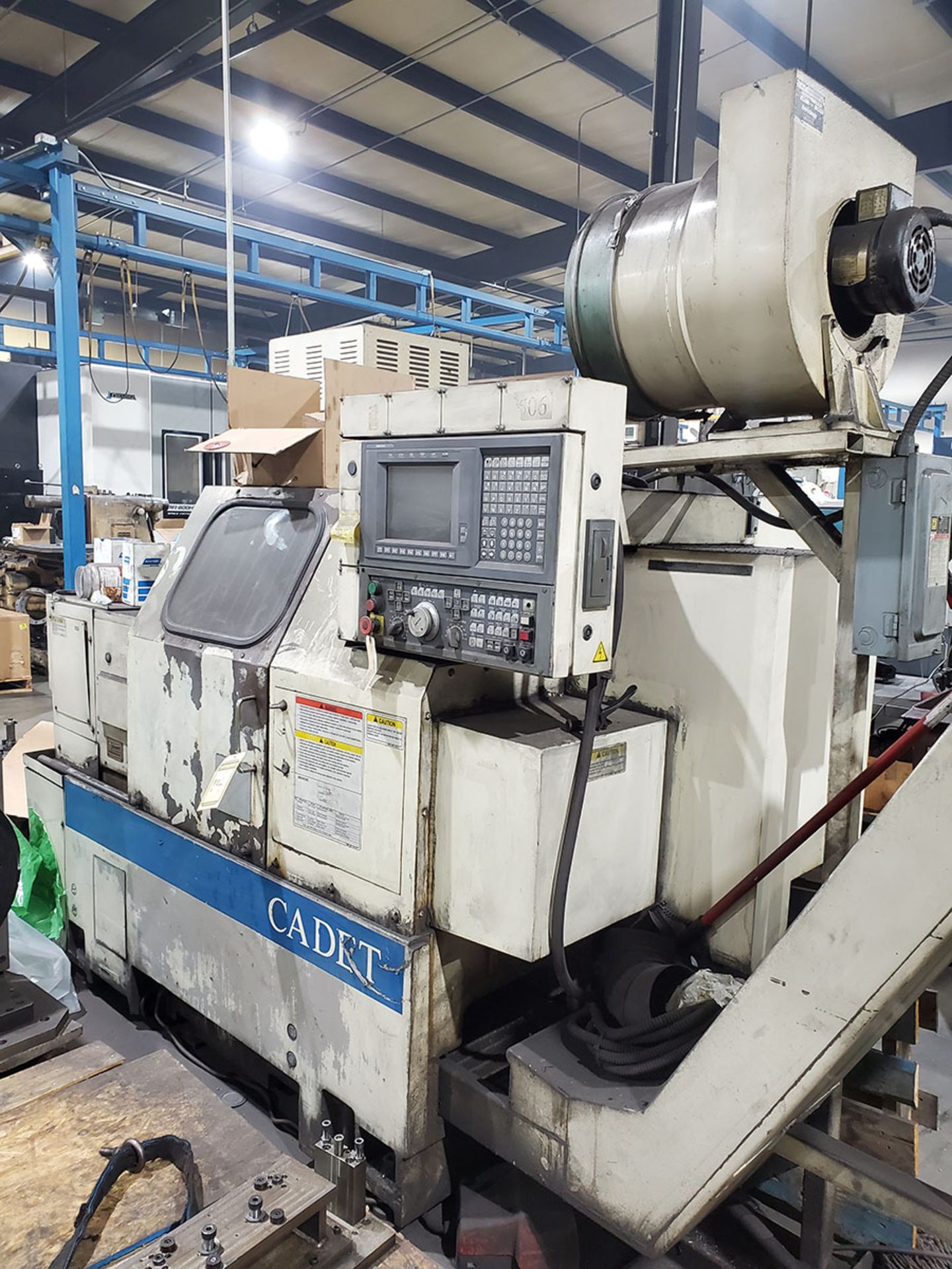 OKUMA CADET CNC LATHE, MODEL LNC8, S/N E163, OKUMA OSP700L CNC DRO CONTROL, TAILSTOCK, 12-POSITION - Image 5 of 20