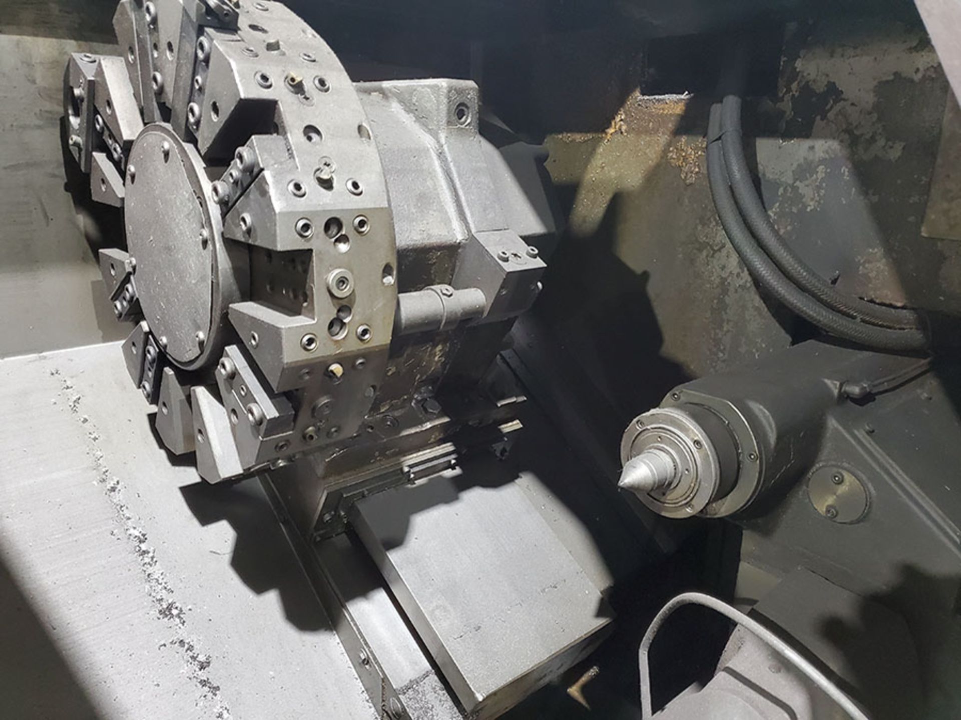 OKUMA CADET CNC LATHE, MODEL LNC8, S/N E163, OKUMA OSP700L CNC DRO CONTROL, TAILSTOCK, 12-POSITION - Image 16 of 20