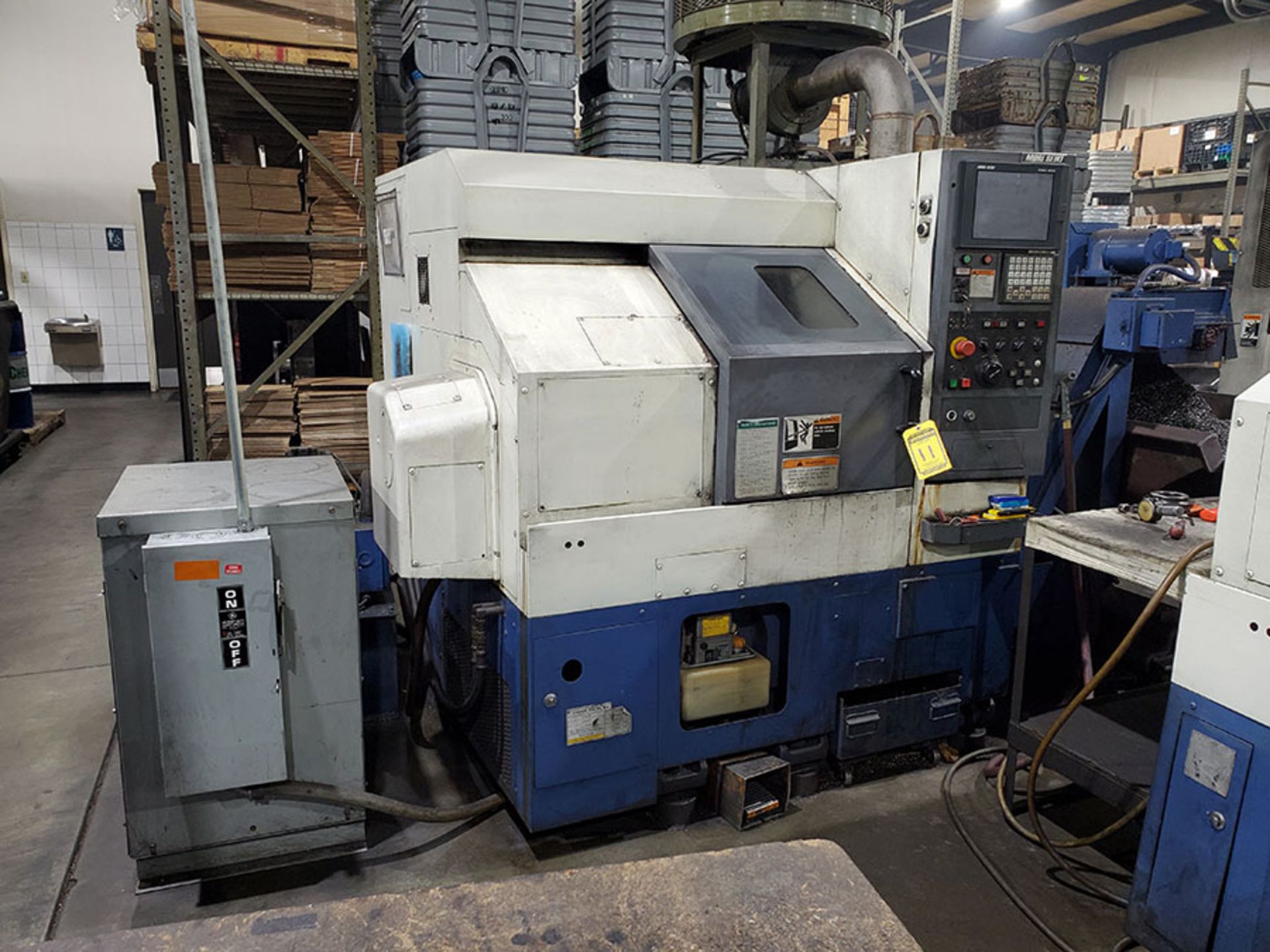 MORI-SEIKI CNC LATHE, MSC-803 DRO CNC CONTROL, MIST COLLECTOR, TURBO OUTFEED INCLINE CHIP - Image 16 of 16