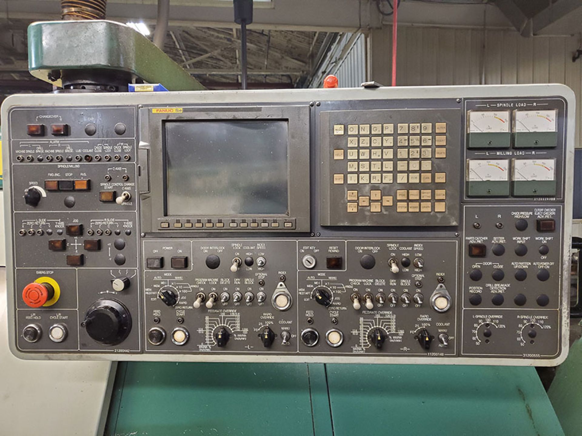 NAKAMURA-TOME TW-10 HORIZONTAL TURNING CENTER, FANUC SE CNC DRO CONTROL, DUAL TURRET SPINDLES, 12- - Image 7 of 23