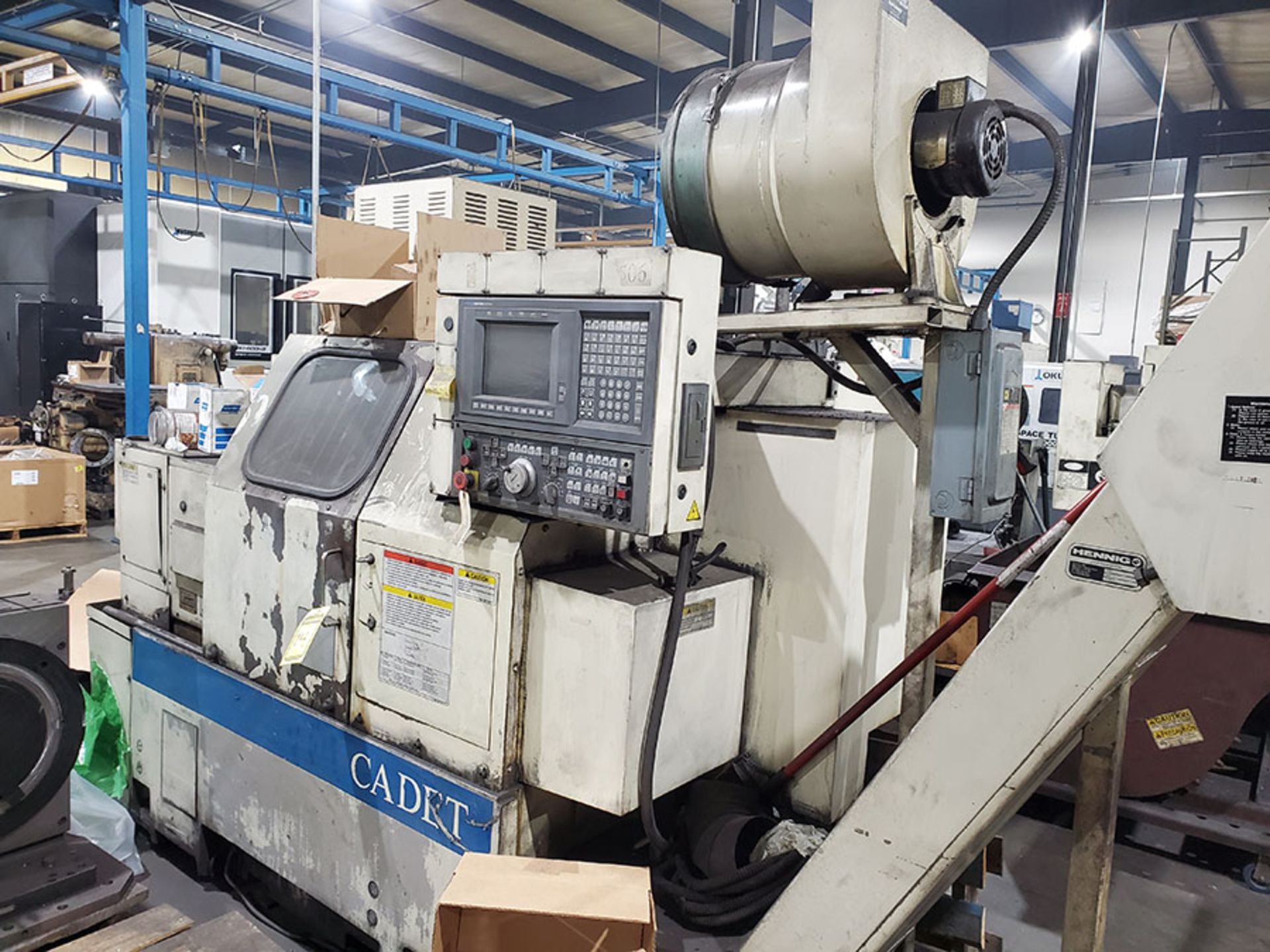 OKUMA CADET CNC LATHE, MODEL LNC8, S/N E163, OKUMA OSP700L CNC DRO CONTROL, TAILSTOCK, 12-POSITION - Image 2 of 20