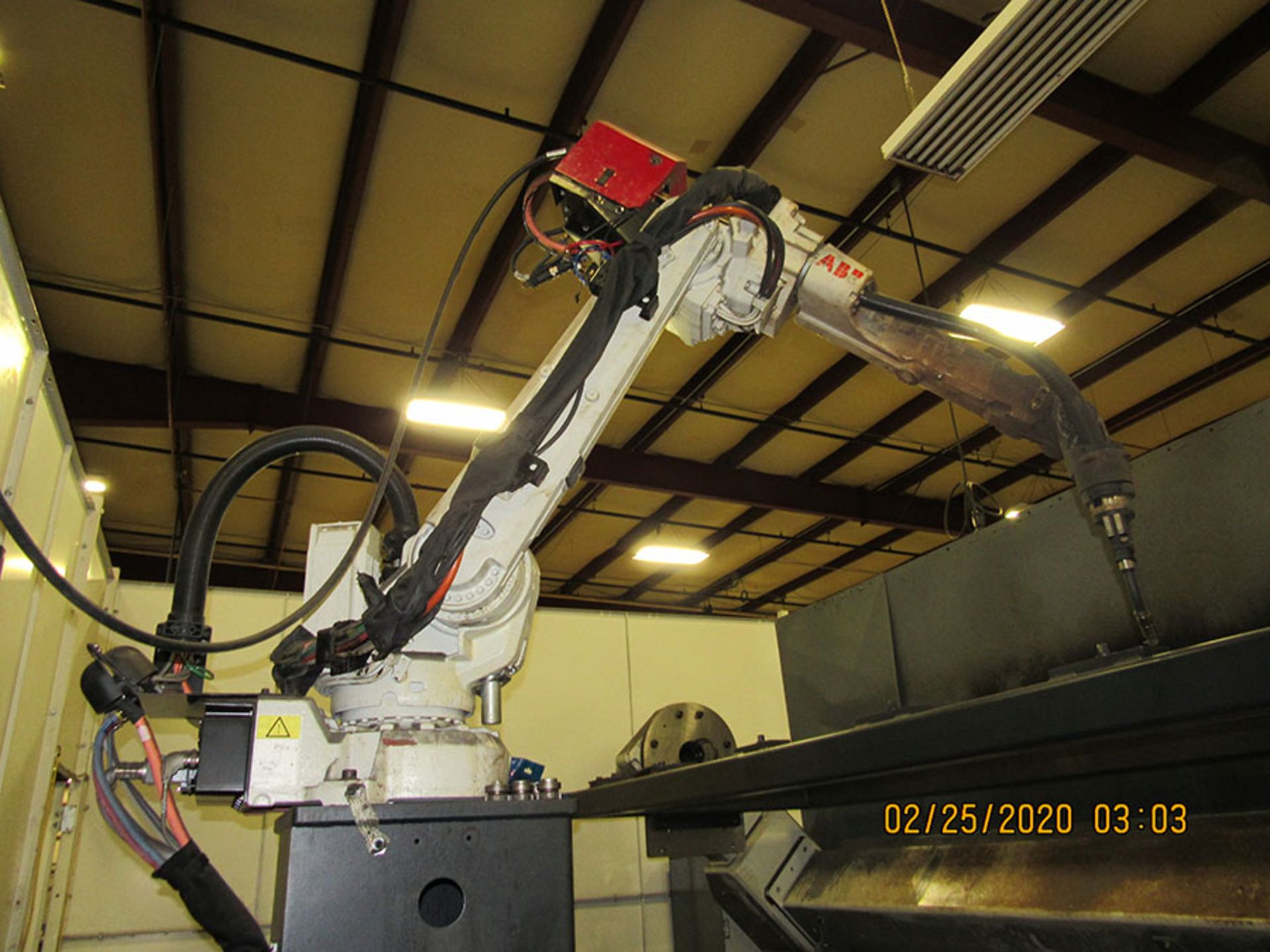WOLF ROBOTIC 2-STATION ROBOTIC WELDING CELL; ABB MODEL IRB26001D8, 6-AXIS ROBOT, S/N 2600-800374 - Image 10 of 11