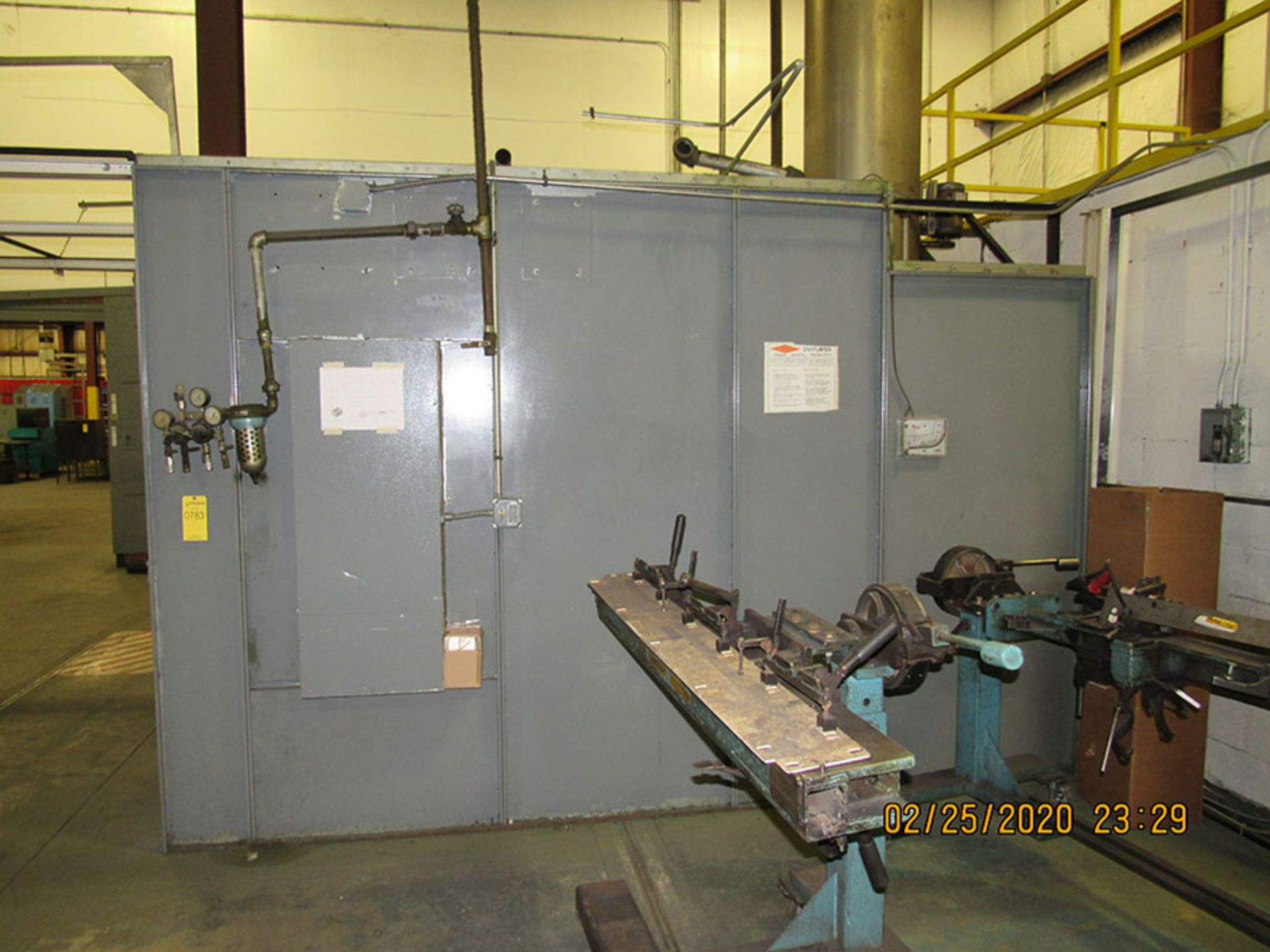 DEVILBISS PRO CLEAN PAINT ARRESTOR SPRAY BOOTH; 8' W X 9' D WITH FILTER & EXHAUST SYSTEM BEHIND - Image 4 of 5