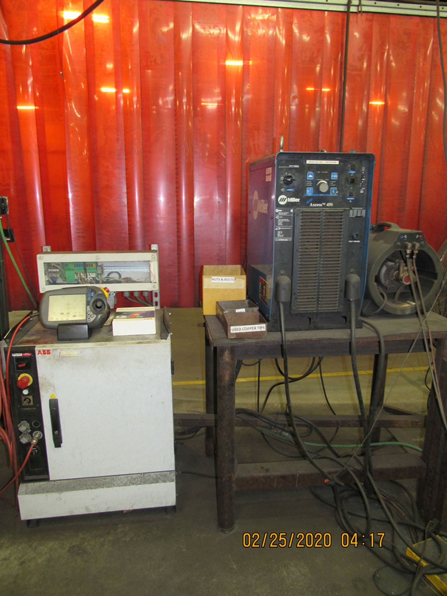 2006 ABB MODEL IRC5 5-AXIS ROBOTIC WELDING CELL WITH ABB MODEL M 2004 ROBOT CONTROLLER WITH PENDENT, - Image 3 of 4