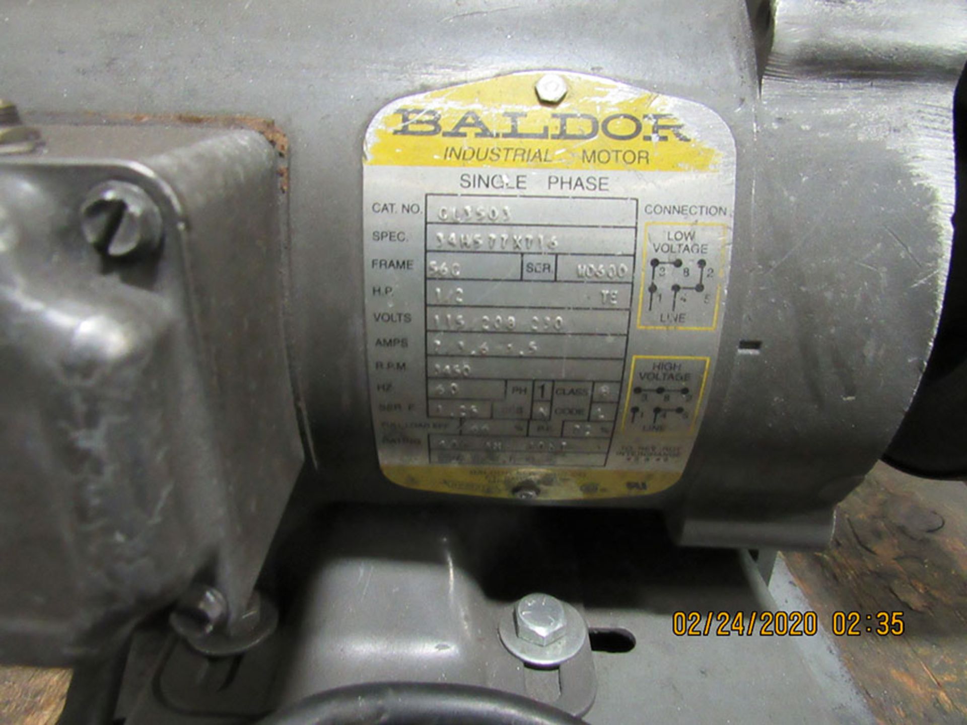 BALDOR 1/2 HP 2'' BELT SANDER - Image 3 of 3