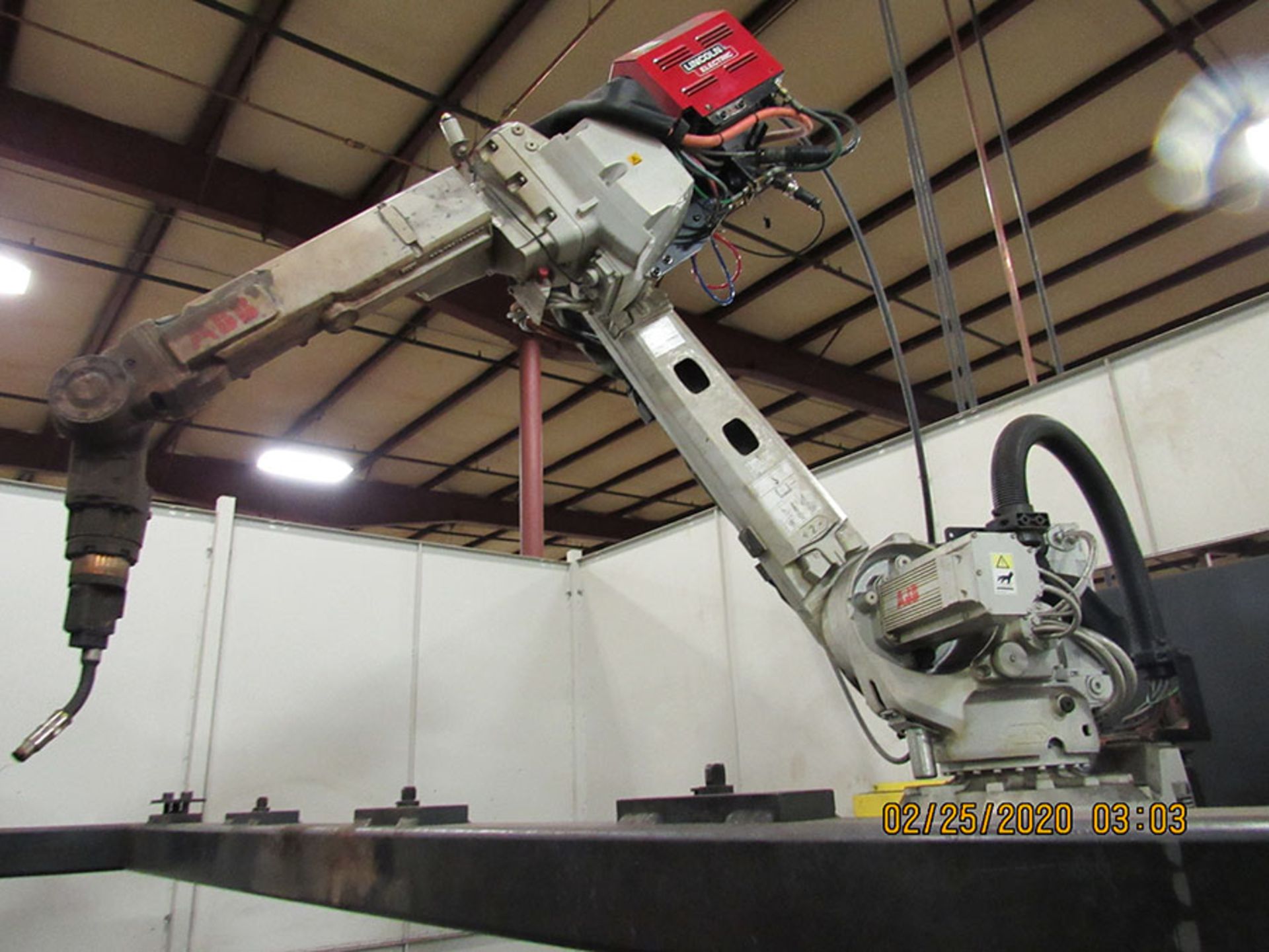 WOLF ROBOTIC 2-STATION ROBOTIC WELDING CELL; ABB MODEL IRB26001D8, 6-AXIS ROBOT, S/N 2600-800374 - Image 8 of 11