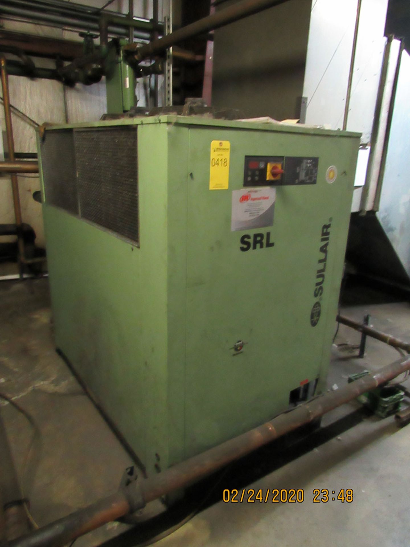 SULLAIR COMPRESSED AIR DRYER; MODEL SRL-1600, S/N 356760001, WITH MICROPROCESSOR CONTROLS