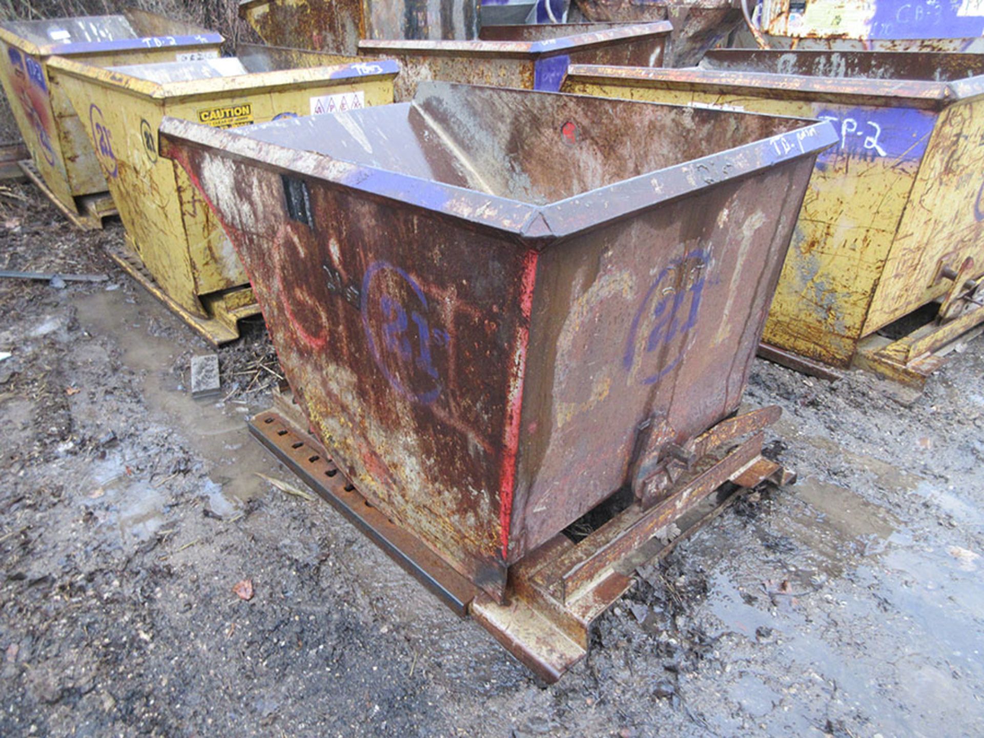 1-CUBIC YARD SELF DUMPING HOPPER