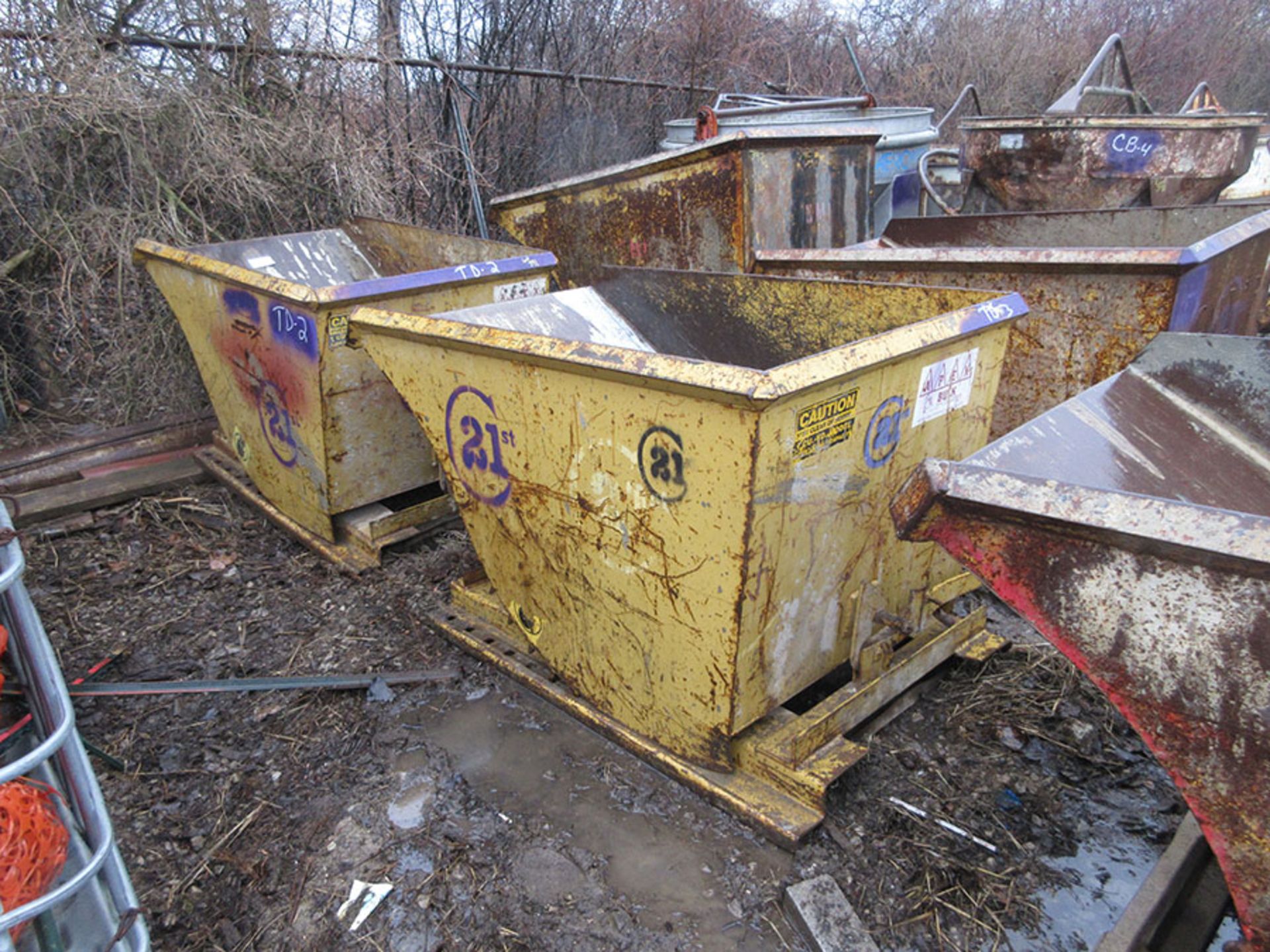 1-CUBIC YARD SELF DUMPING HOPPER