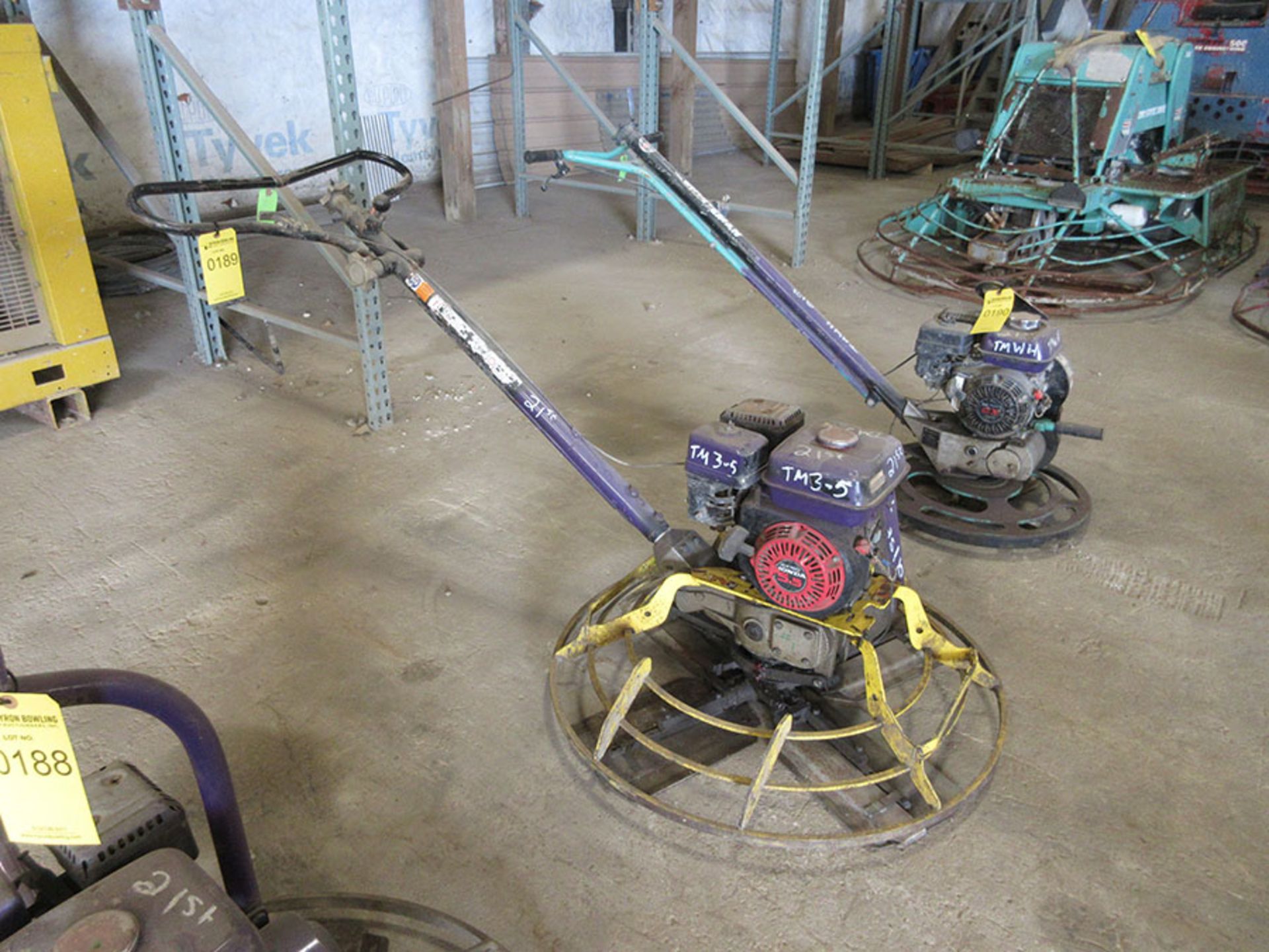 WACKER GAS POWERED TROWEL MACHINE; 34'' DIA.