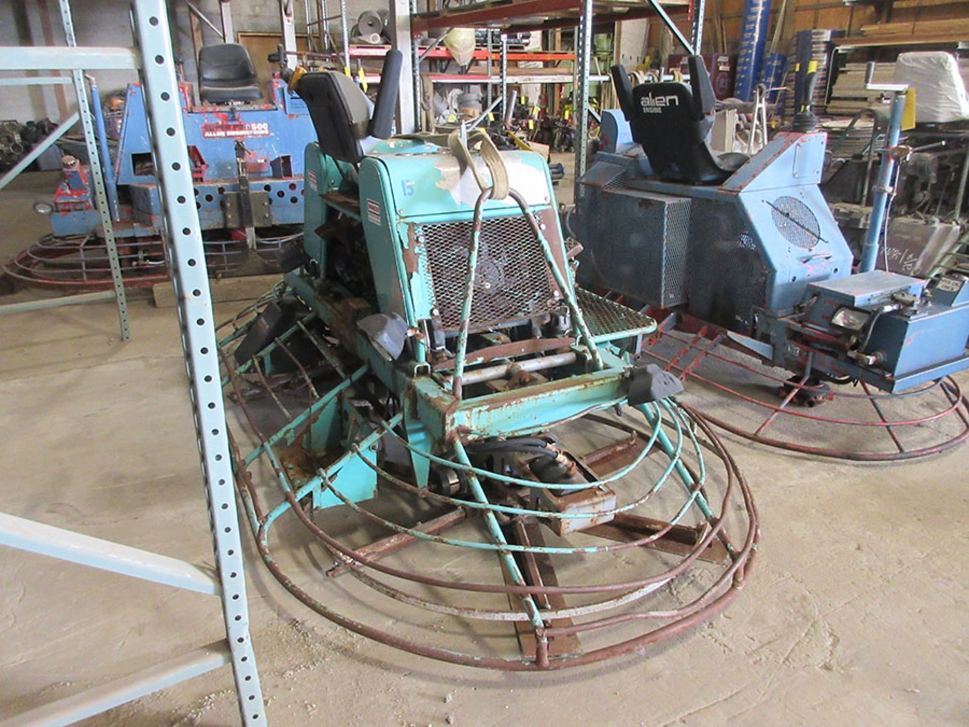 WHITEMAN RIDE-ON POWERED TROWEL MACHINE; DUAL 48'' BLADES, DIESEL - Image 2 of 2