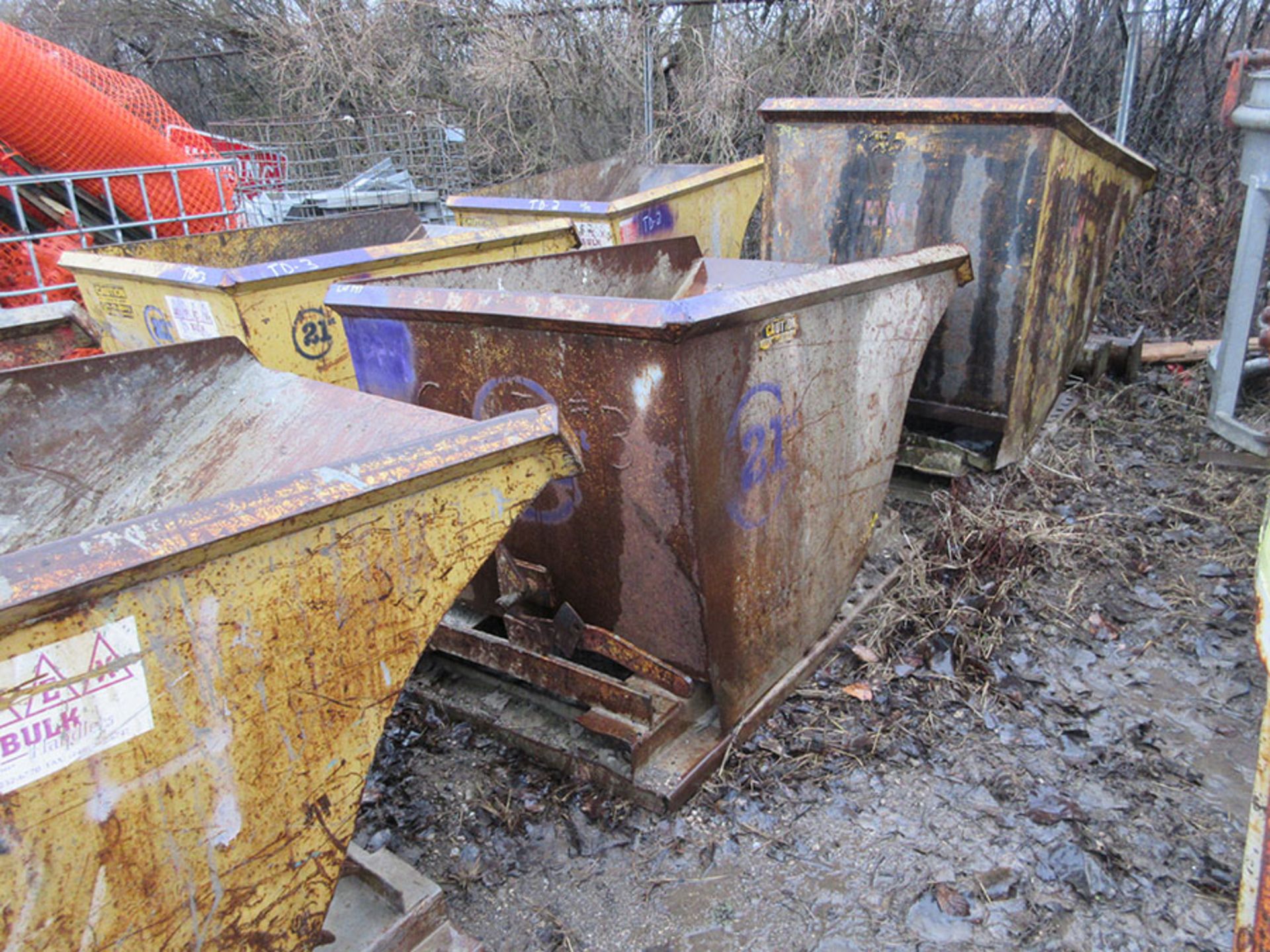 1-CUBIC YARD SELF DUMPING HOPPER