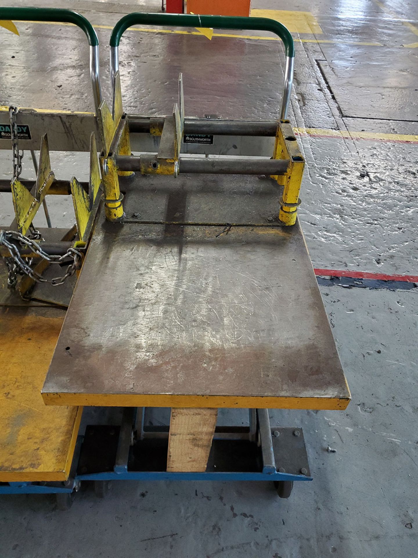 DANDY 1,100 LB. HYDRAULIC DIE LIFT CARTS WITH ADJUSTABLE SADDLE FIXTURES - Image 3 of 3