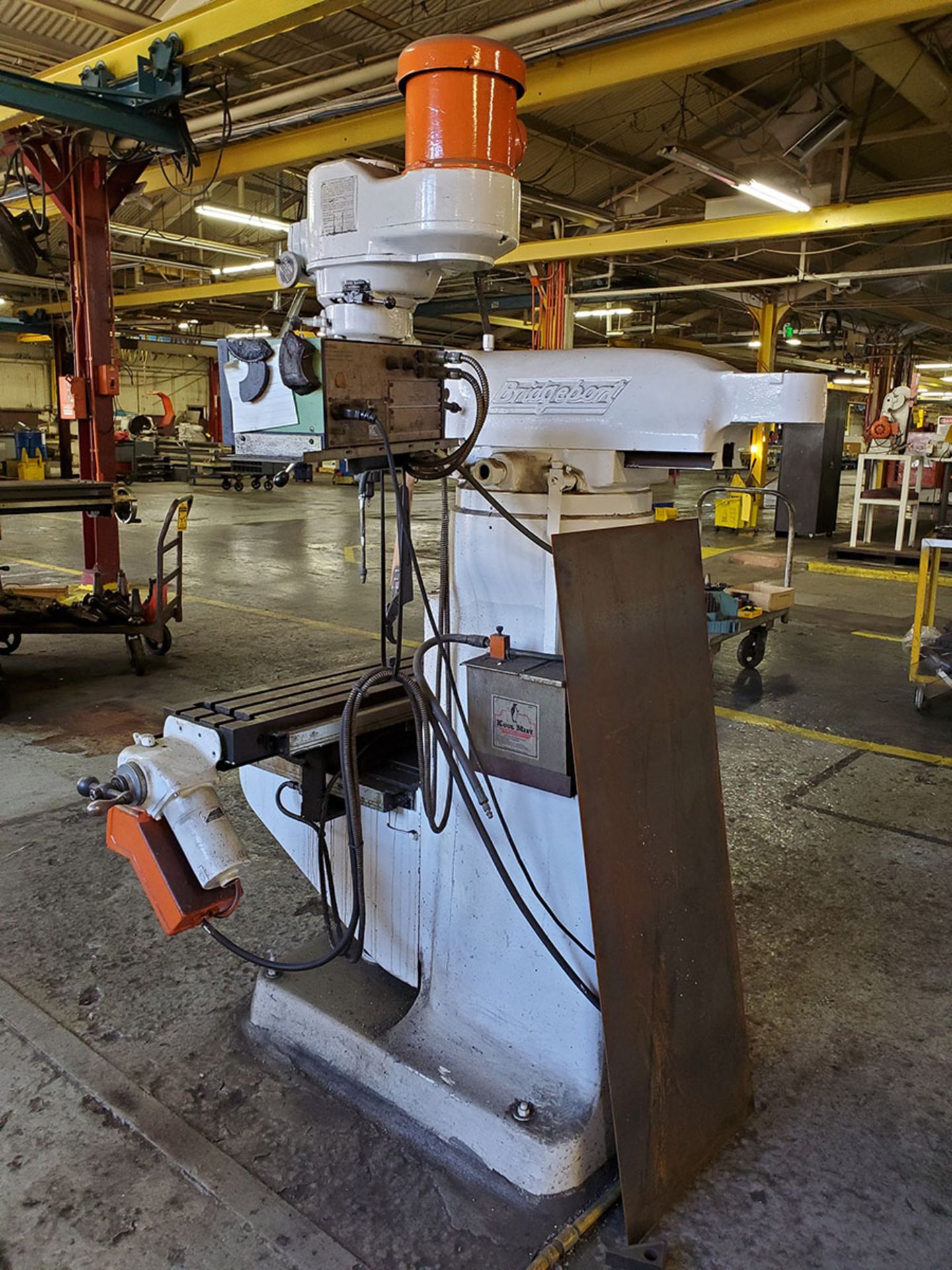 BRIDGEPORT VERTICAL MILLING, SERIES 1, 2 HP, VARIABLE SPEED, 2-AXIS DRO CONTROL, POWER TABLE, - Image 4 of 7