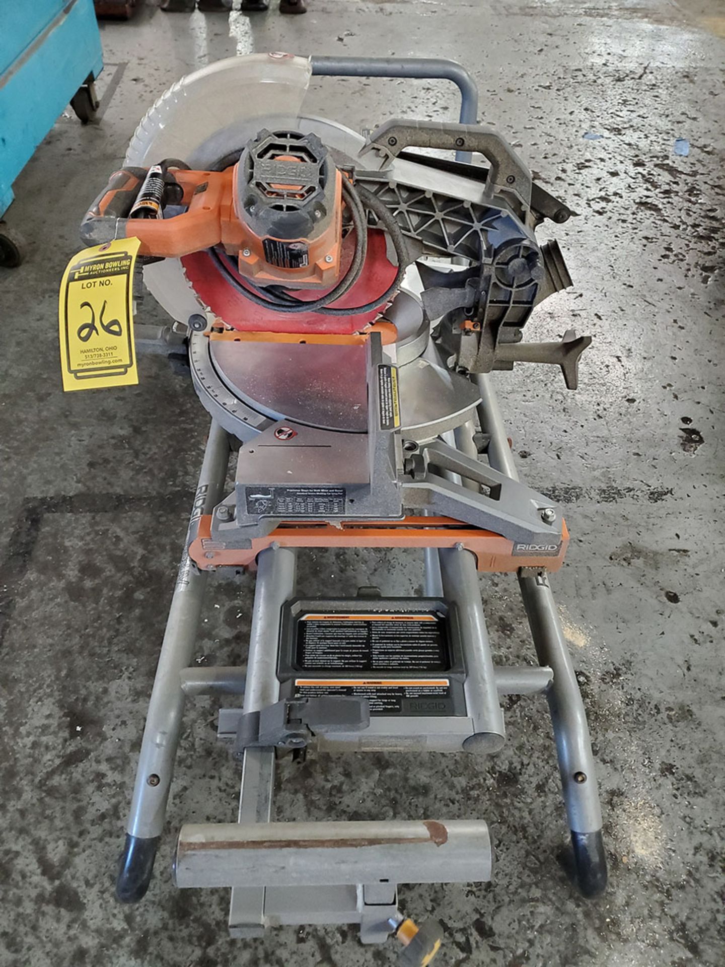 RIDGID MS-UV MITER SAW UTILITY VEHICLE, SAW MODEL R4122, 12’’ BLADE, 4,000 RPM - Image 3 of 5