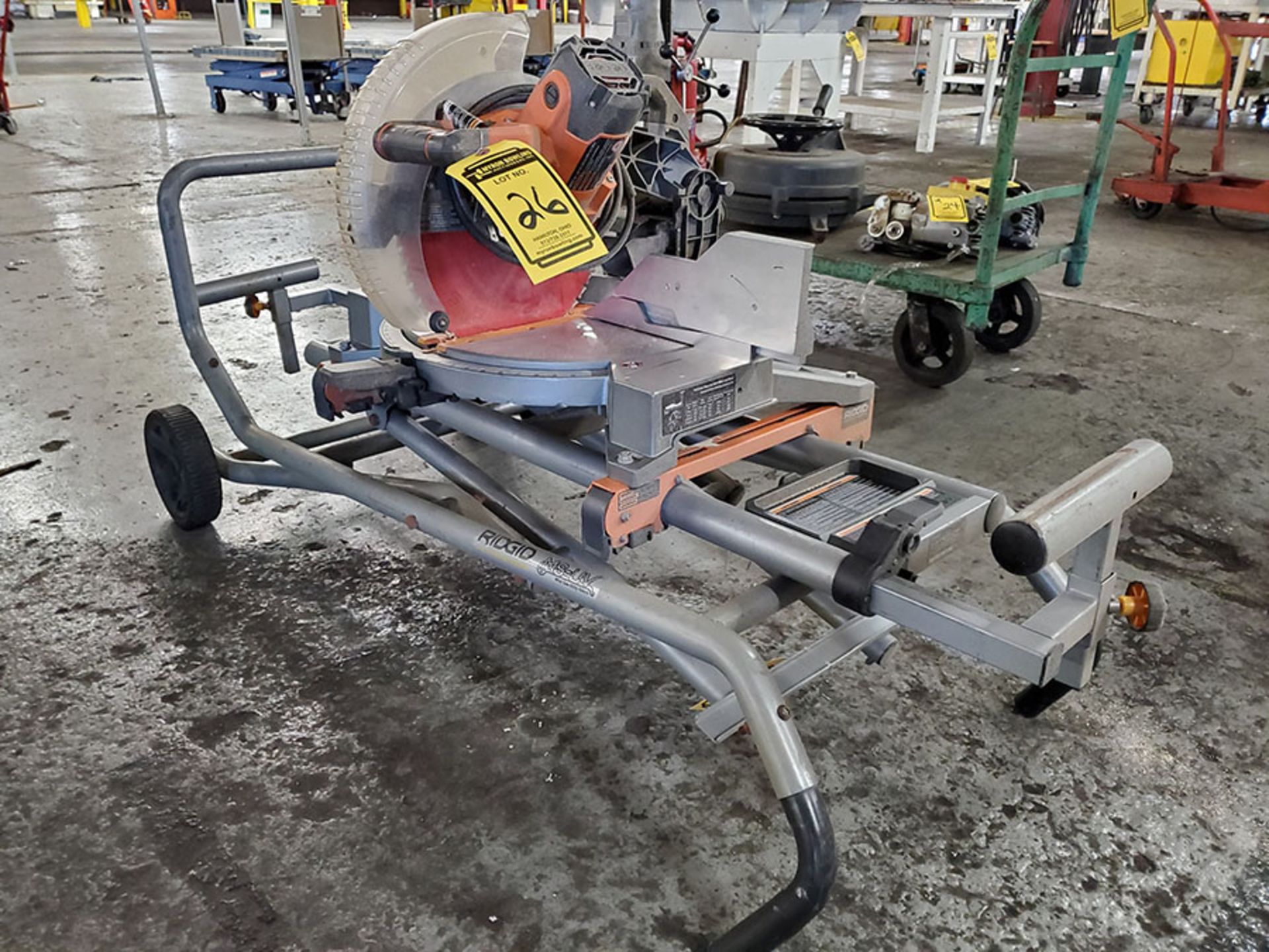 RIDGID MS-UV MITER SAW UTILITY VEHICLE, SAW MODEL R4122, 12’’ BLADE, 4,000 RPM - Image 2 of 5