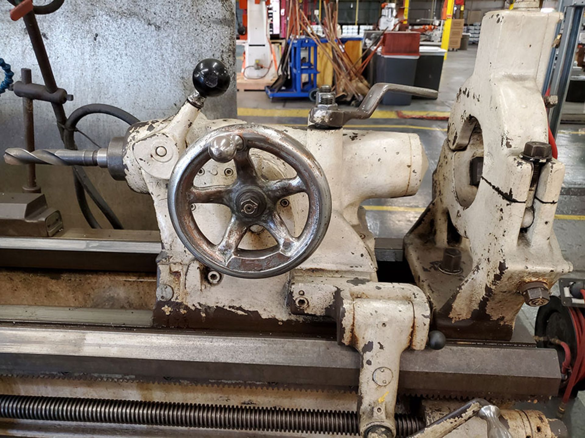 AXELSON 8' ENGINE LATHE, S/N 4866, SIZE 16’’, 18 1/2’’ SWING, 54’’ BETWEEN CENTER, 12’’ 3-JAW CHUCK, - Image 8 of 13