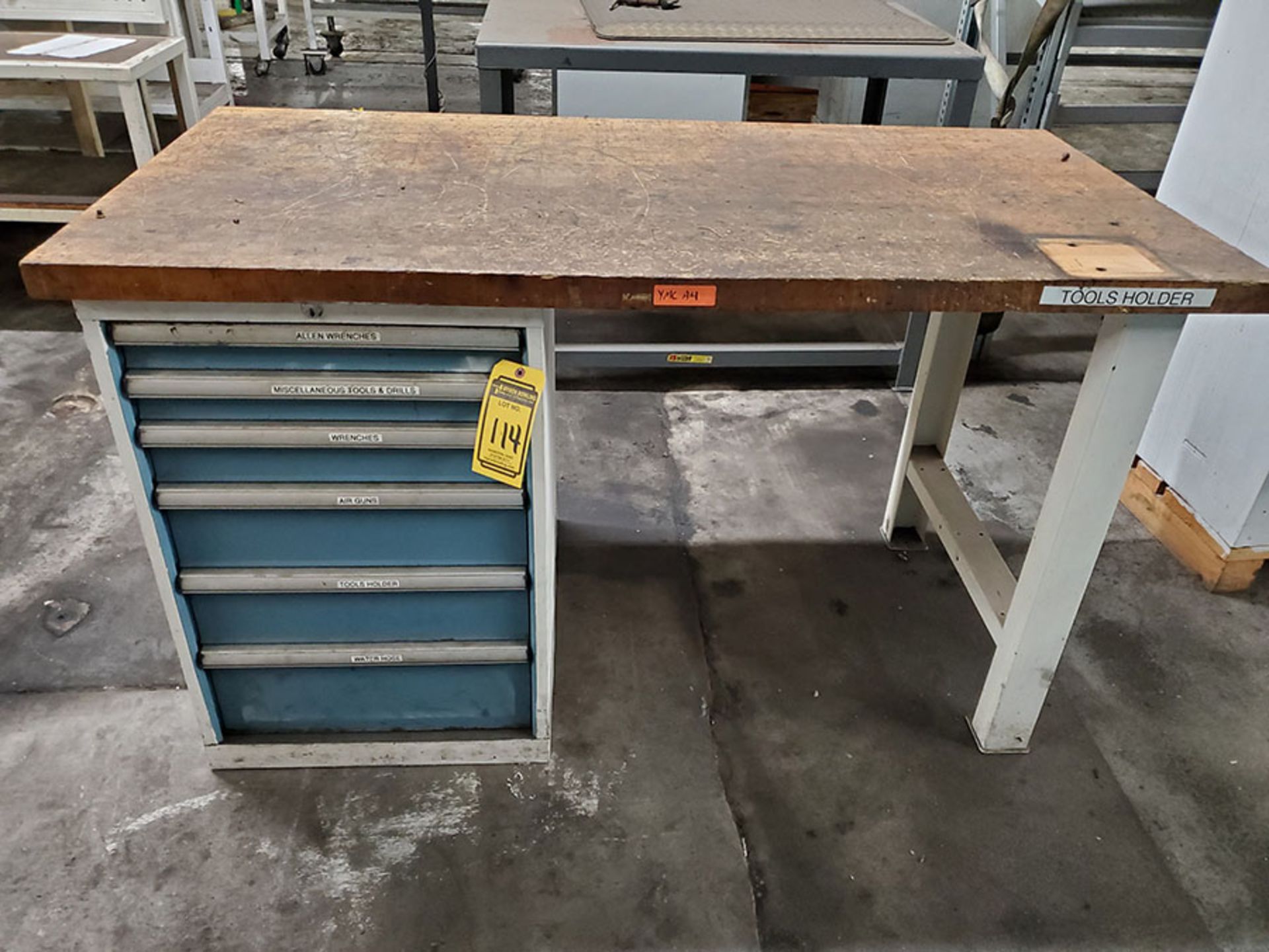 6-DRAWER MODULAR TOOL CABINET UNDER BUTCHER BLOCK BENCH & 5-DRAWER STOR-LOCK MODULAR TOOL CABINET - Image 3 of 4