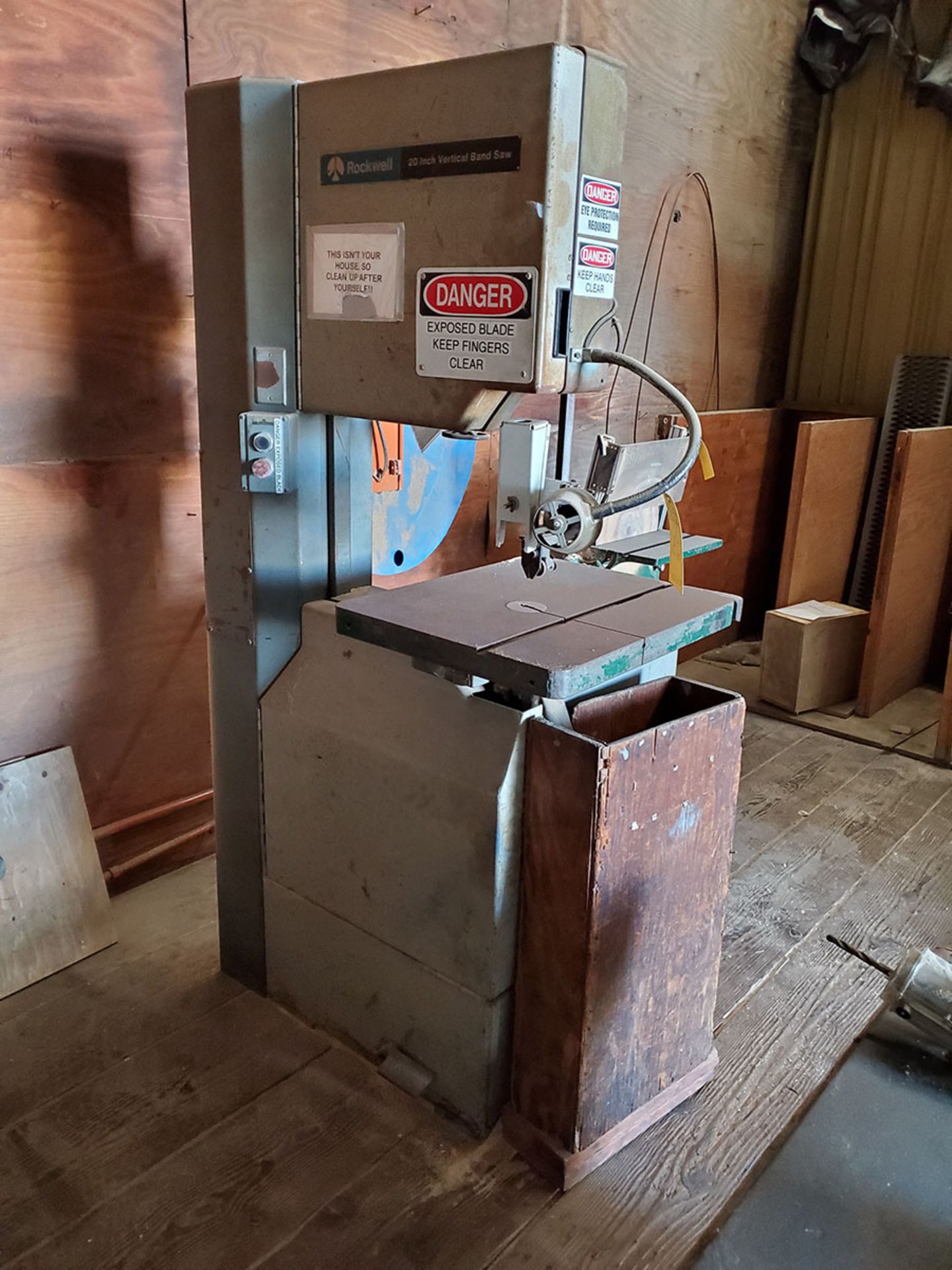 ROCKWELL 20’’ VERTICAL BANDSAW, 21’’ THROAT, 20’’ X 24’’ TABLE - Image 4 of 6