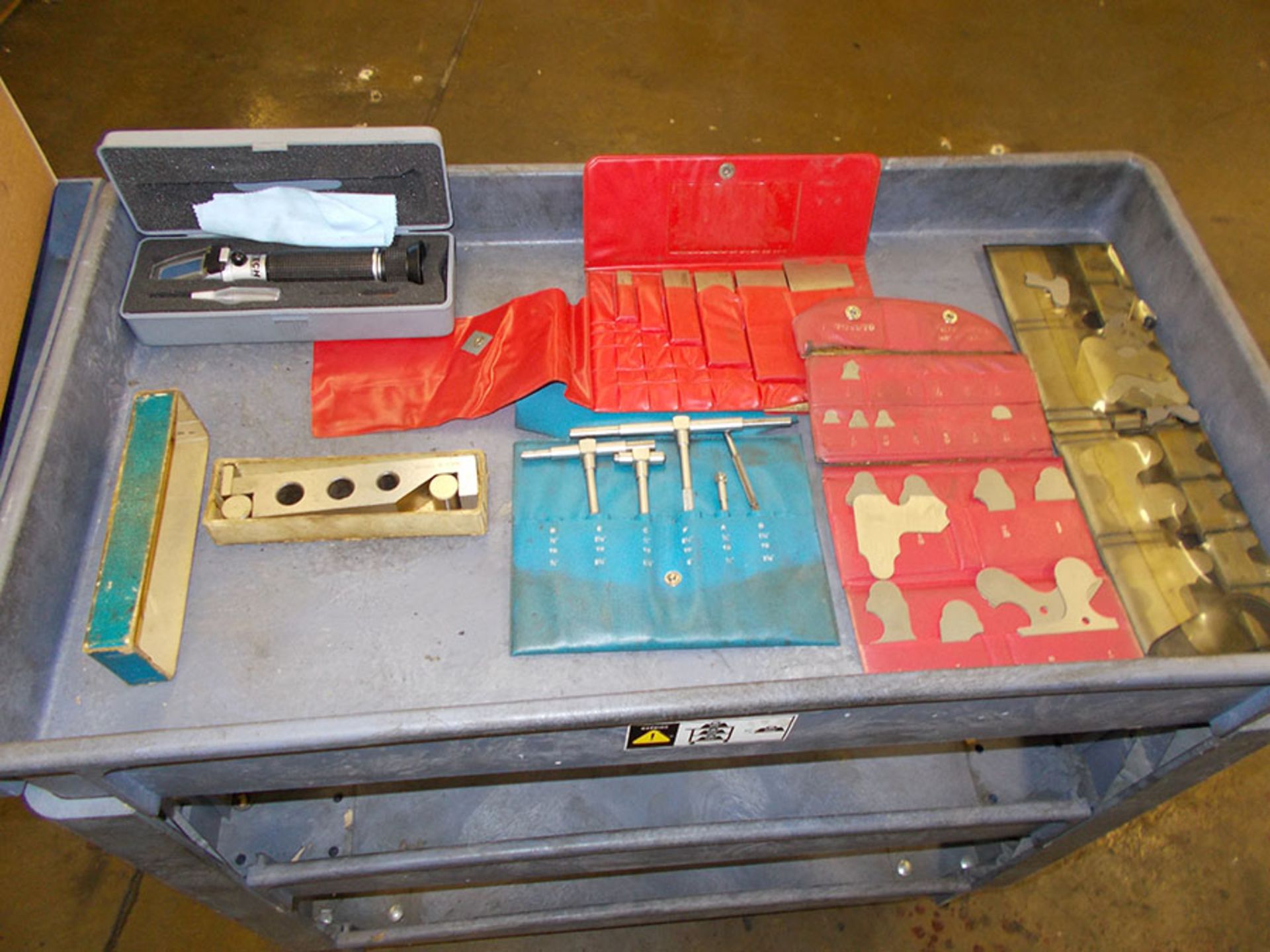 BOX OF MEASURING TOOLS