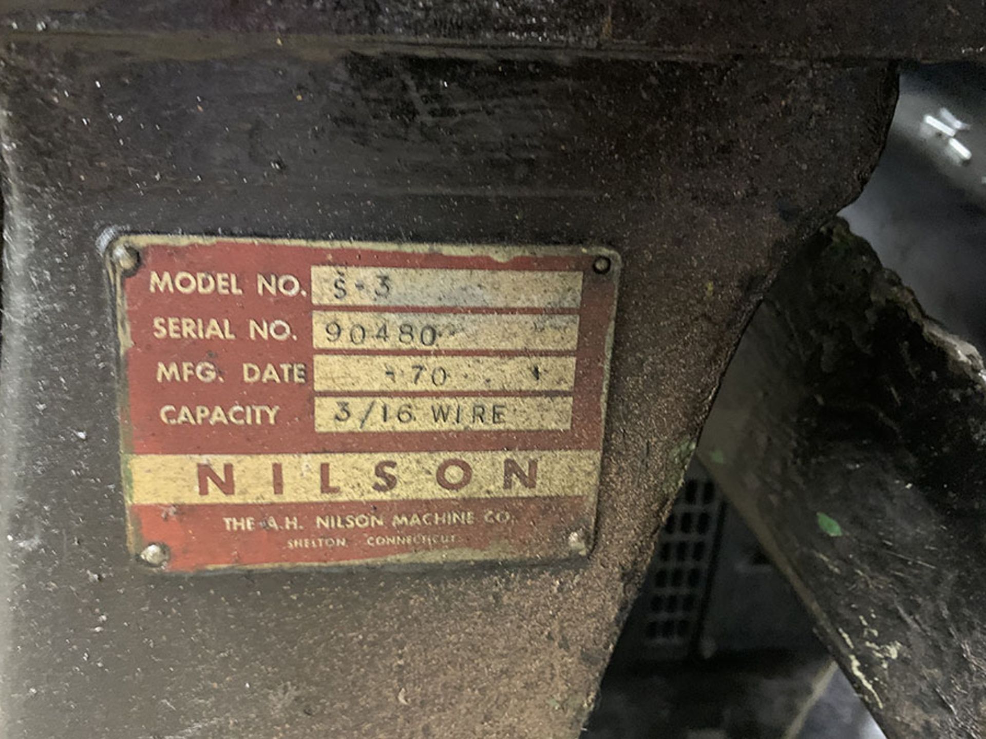 NILSON FOUR SLIDE WIRE FORMING MACHINE; MODEL 3, 240V, 3-PHASE - Image 4 of 7