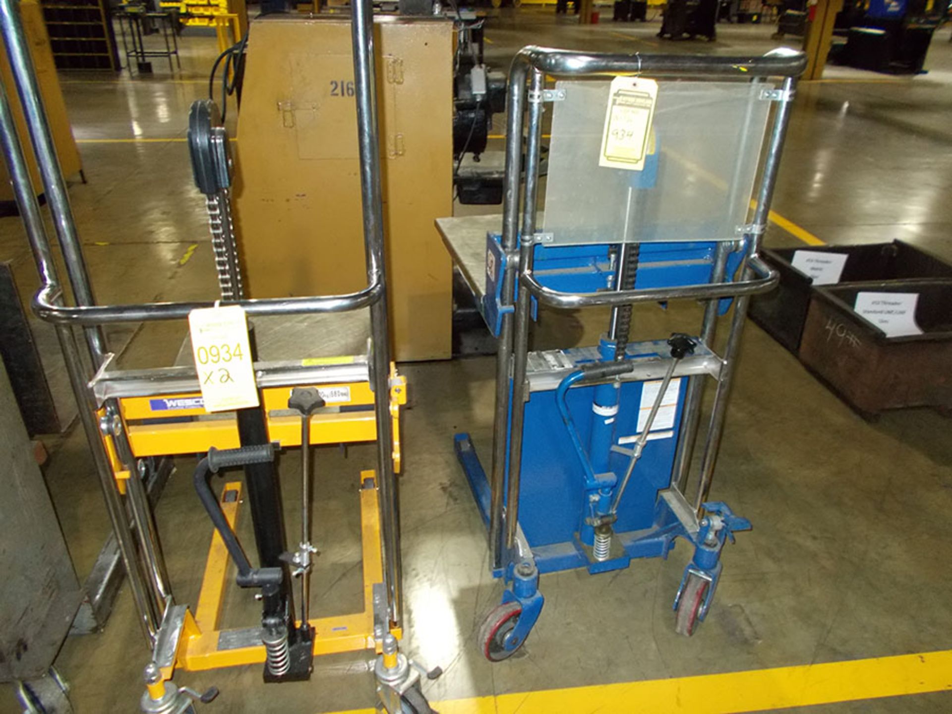 (2) 880 LB. CAPACITY DIE CARTS