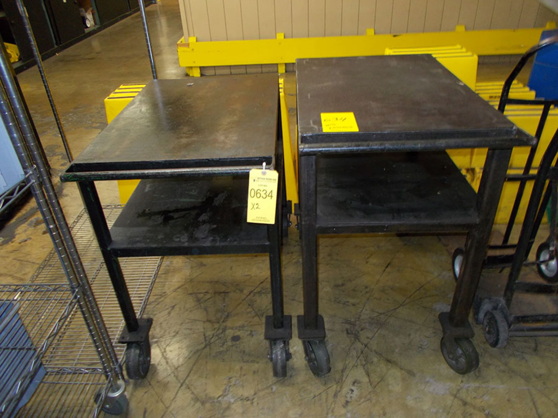 (2) 3' X 2' ROLLING STEEL CARTS