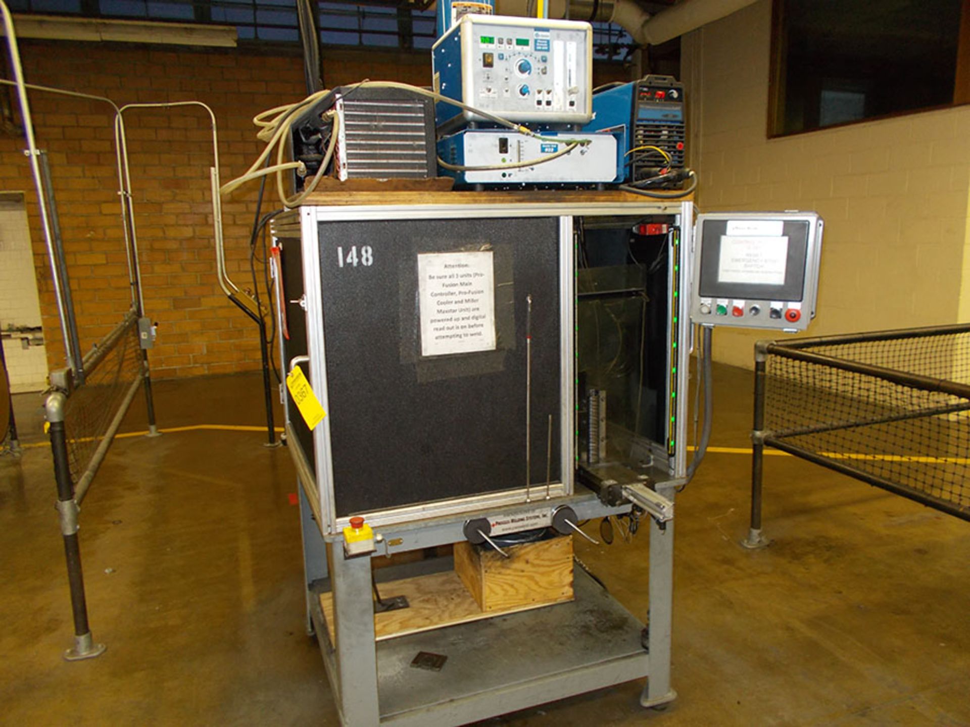 PROCESS WELDING SYSTEMS 2013 D-RING PLASMA WELDING SYSTEM WITH PROFUSION PLASMA CONSOLE; 400-HFP