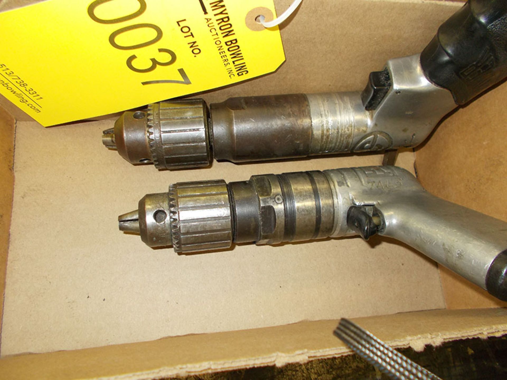 (2) INGERSOLL RAND & CHICAGO 3/8'' PNEUMATIC DRILLS