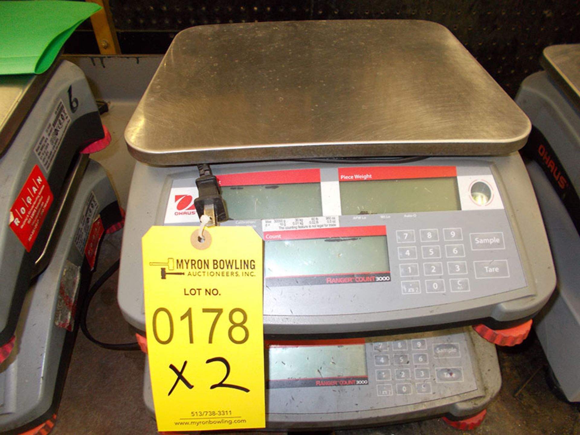 (2) OHAUS RANGER COUNT 3000 ELECTRONIC SCALES