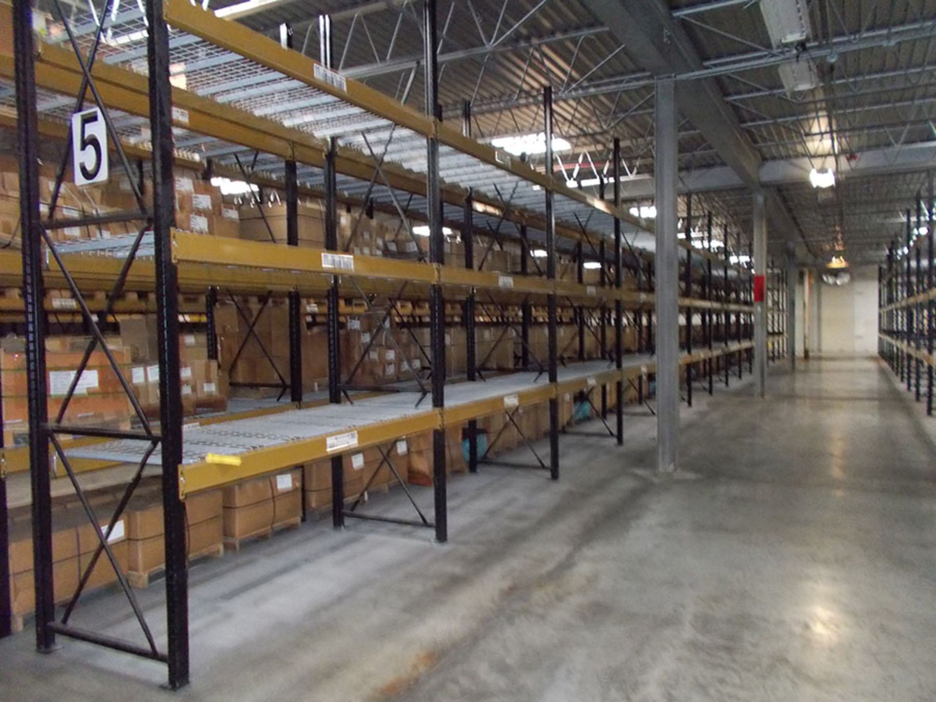 (15) SECTIONS OF PALLET RACK; (16) 14' X 42'' UPRIGHTS, (90) 8' X 5'' X 2 1/2'' CROSSBEAMS, (90)