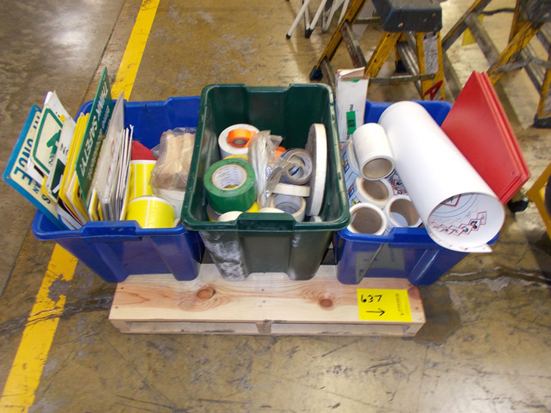(4) PALLETS & (1) ROLLING CART SAFETY EQUIPMENT - Image 5 of 5