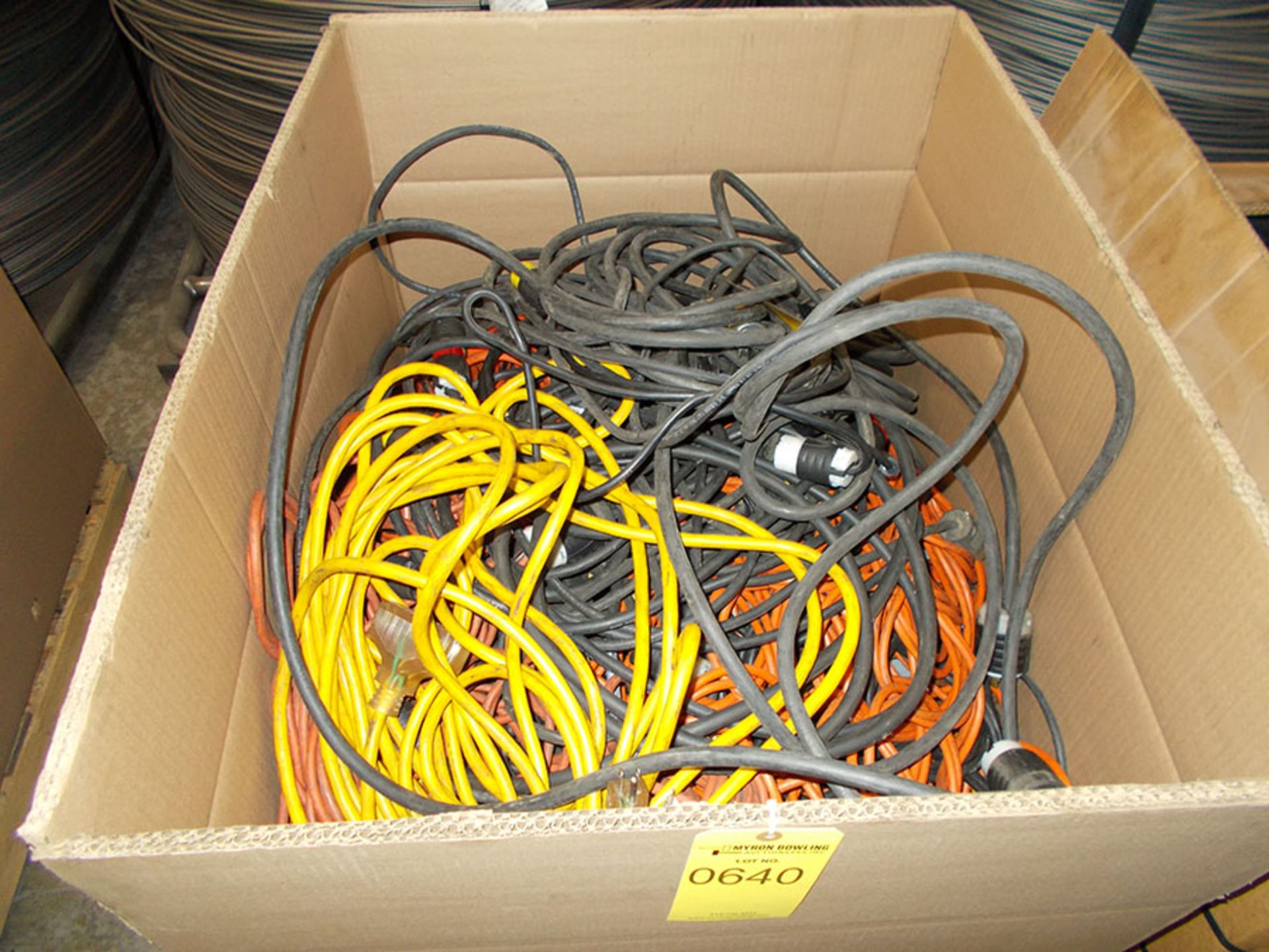 BOX OF EXTENSION CORDS