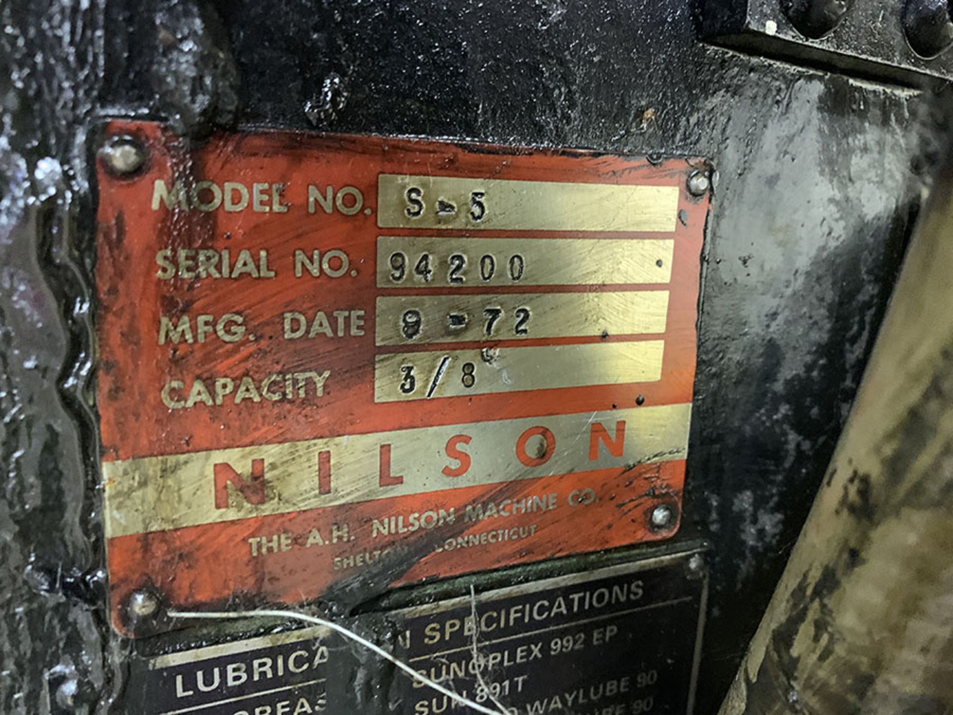 NILSON FOUR SLIDE WIRE FORMING MACHINE; MODEL 5S-5, S/N 94200, 230/460V, 3-PHASE (1972) - Image 9 of 9