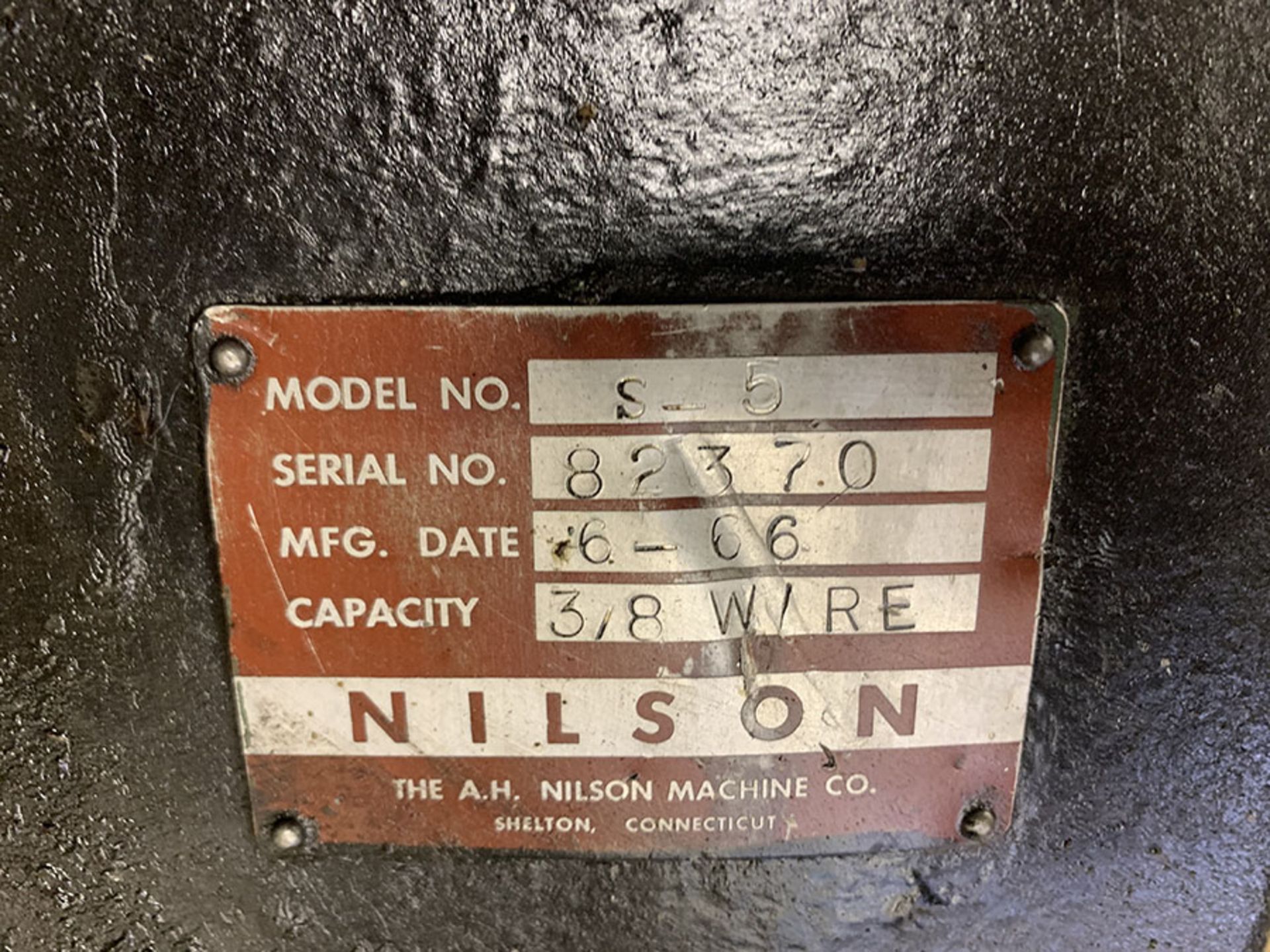 NILSON FOUR SLIDE WIRE FORMING MACHINE; MODEL S-5, S/N 82370, 220/440V, 3-PHASE (OUT OF SERVICE) - Image 7 of 7