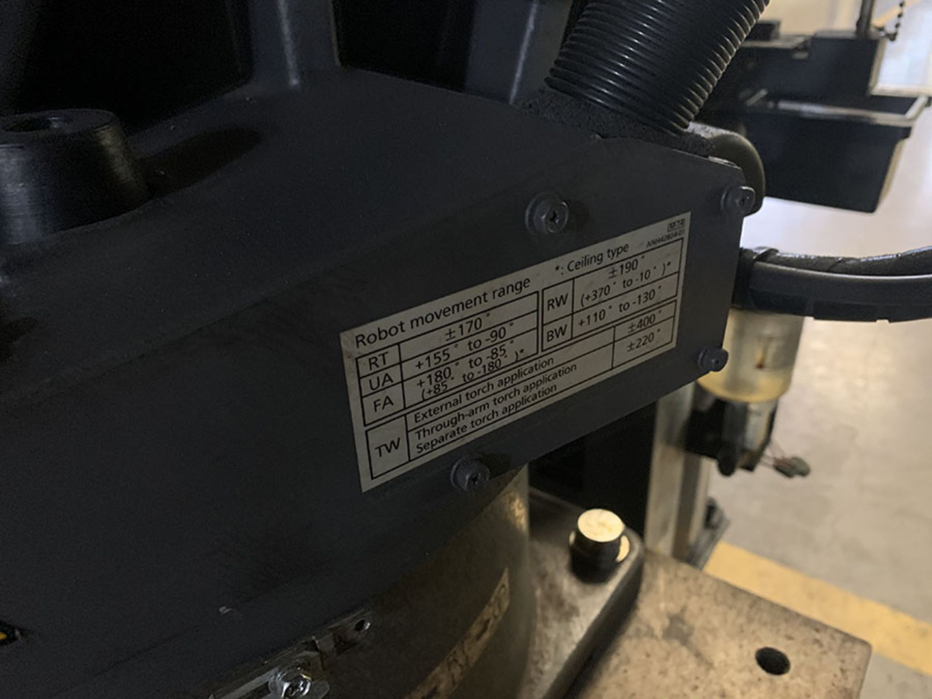 2016 MILLER ROBOTIC WELDING CELL; MODEL PA350S, S/N J1723, 2-STATION WELDING TABLE, PANASONIC - Image 16 of 16