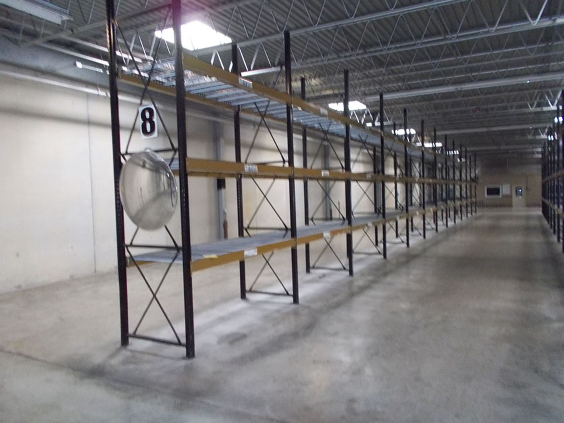 (12) SECTIONS OF PALLET RACK; (13) 14' X 42'' UPRIGHTS, (72) 8' X 5'' X 2 1/2'' CROSSBEAMS, (72)