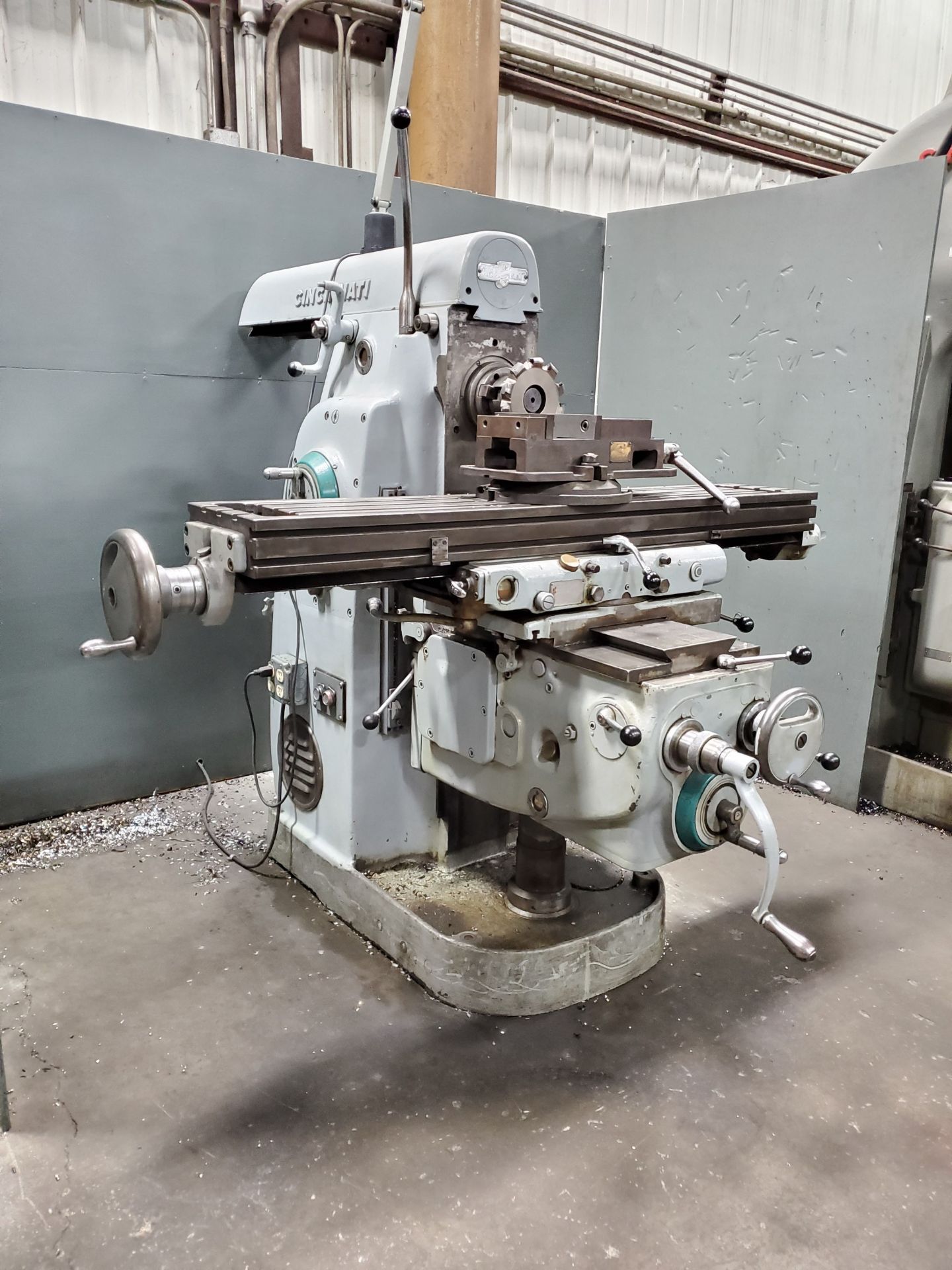 CINCINNATI HORIZONTAL MILLING MACHINE, MODEL NO.2 ML, SN 5J2U1V-57-R, 54" X 10" TABLE KNEE BED - Image 8 of 9