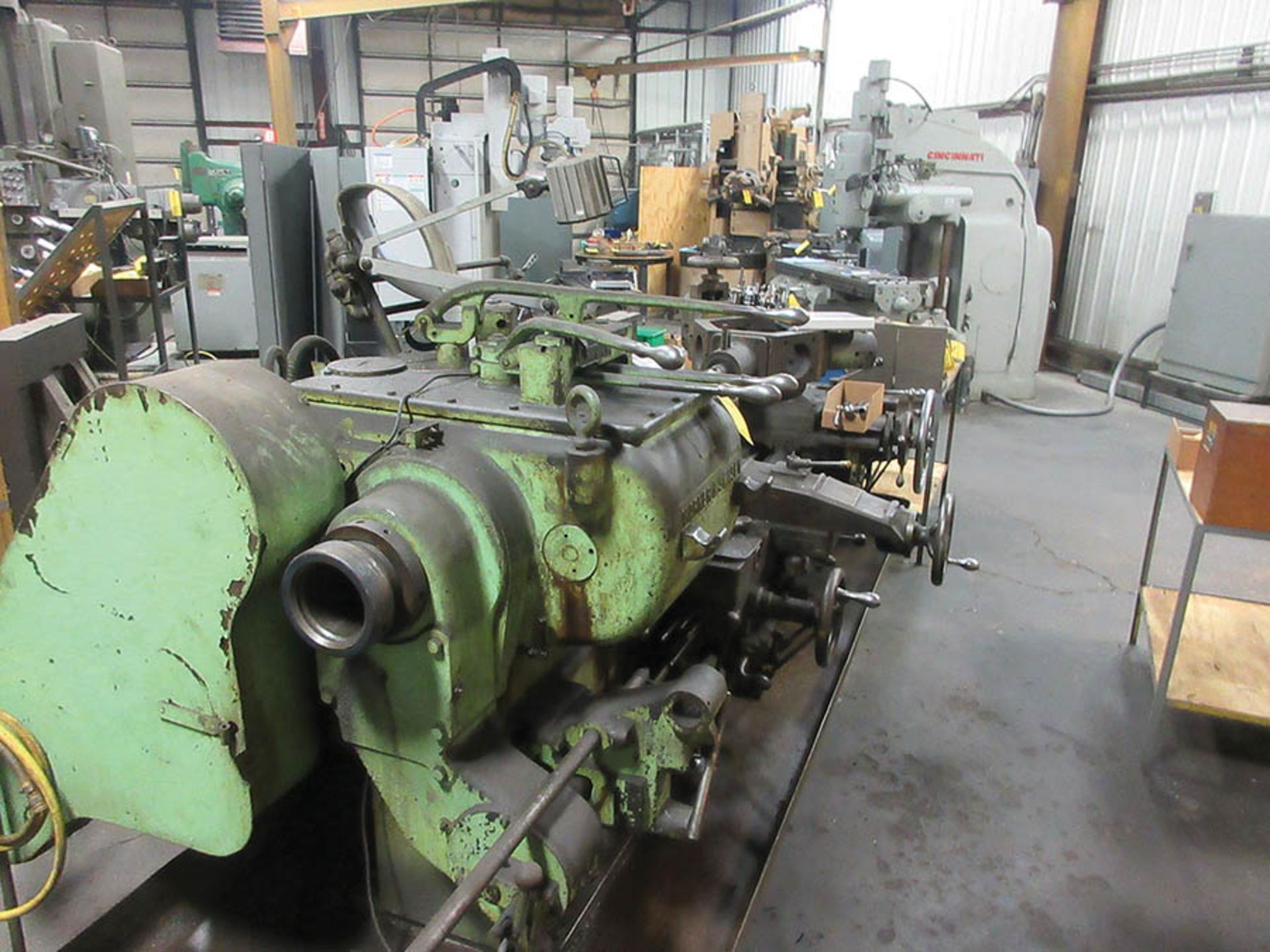 WARNER & SWASEY 3A TURRET LATHE, MODEL M-1950, S/N 713894-W, 4 1/2'', 6'' BAR CAPACITY, 23 1/2'' - Image 3 of 5