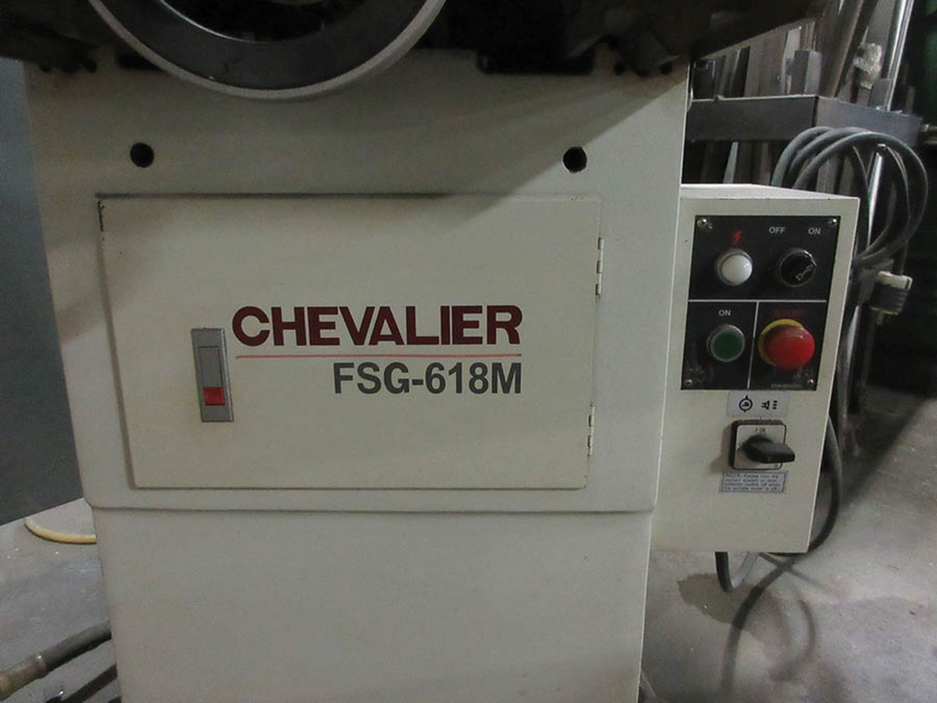 CHEVALIER FSG-618M HAND FEED SURFACE GRINDER, S/N A3950007, 2-HP, KINJUNG 6'' X 18'' MAGNETIC CHUCK, - Image 2 of 3