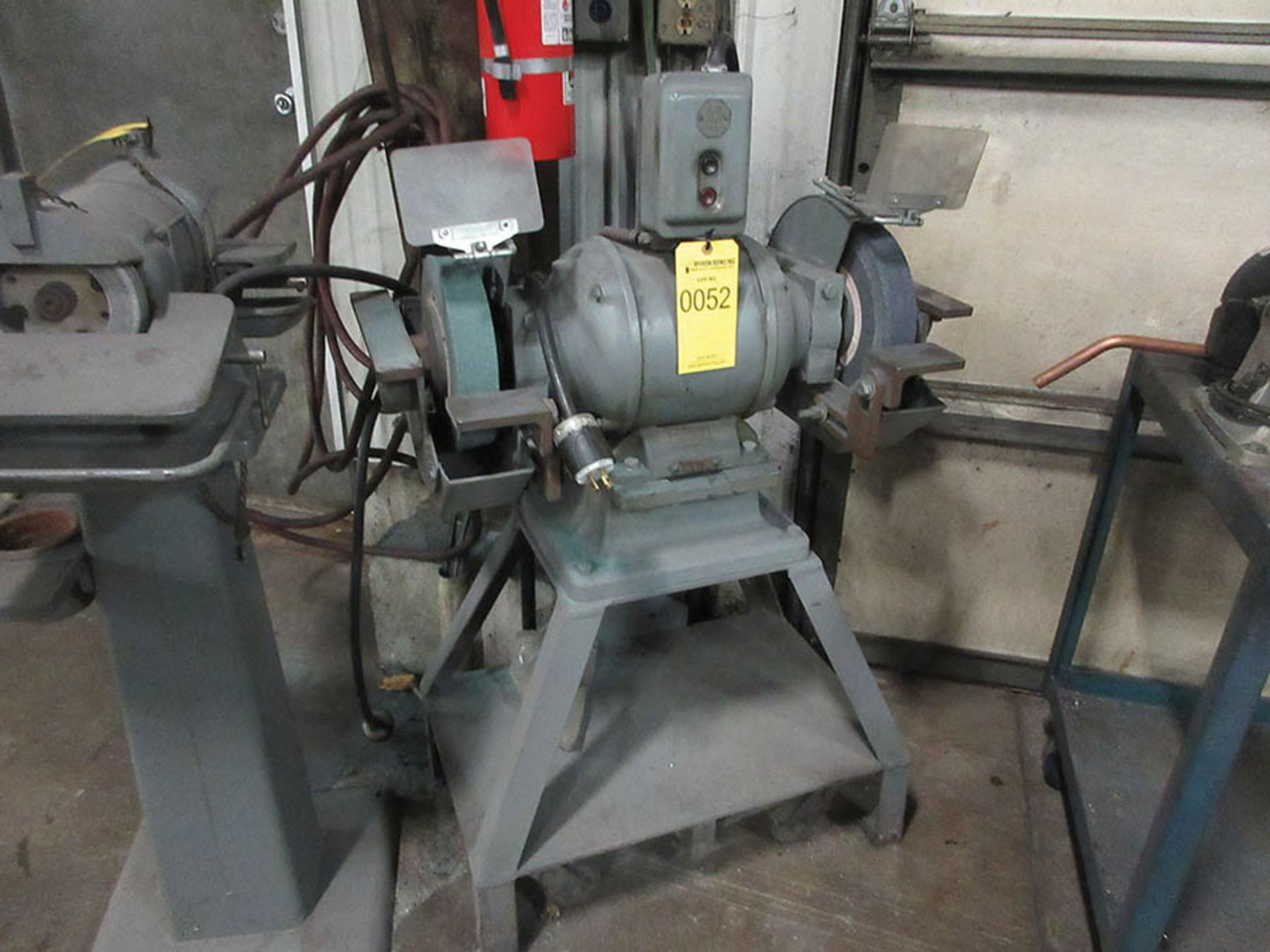 E.A. KINSEY CO. 10'' DOUBLE-END PEDESTAL GRINDER, 30 AMP, 125/250V. PLUG, #667 - Image 2 of 2