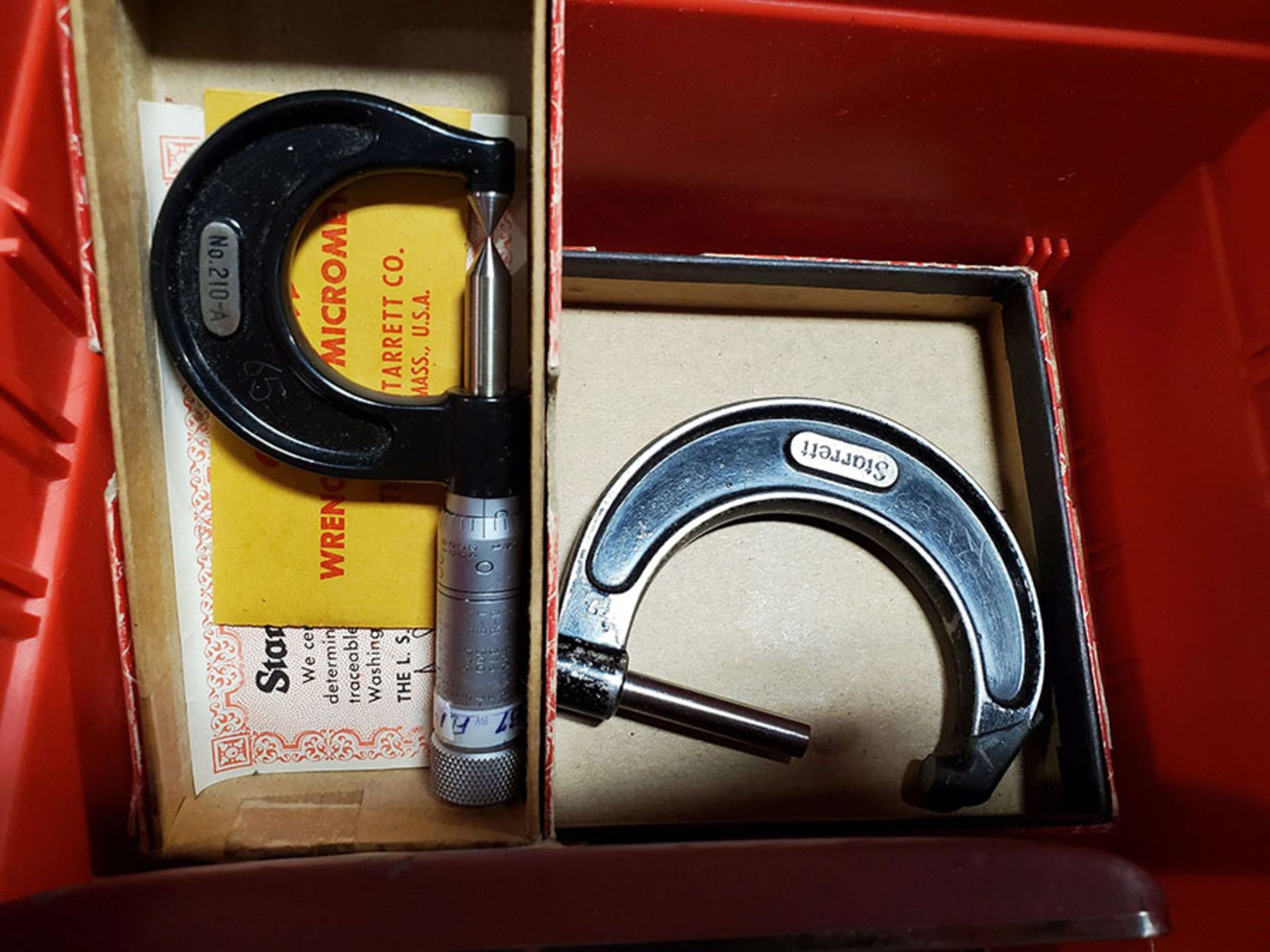 LOT OF (4) STARRETT OUTSIDE DIAL POINT MICROMETERS - Image 2 of 3