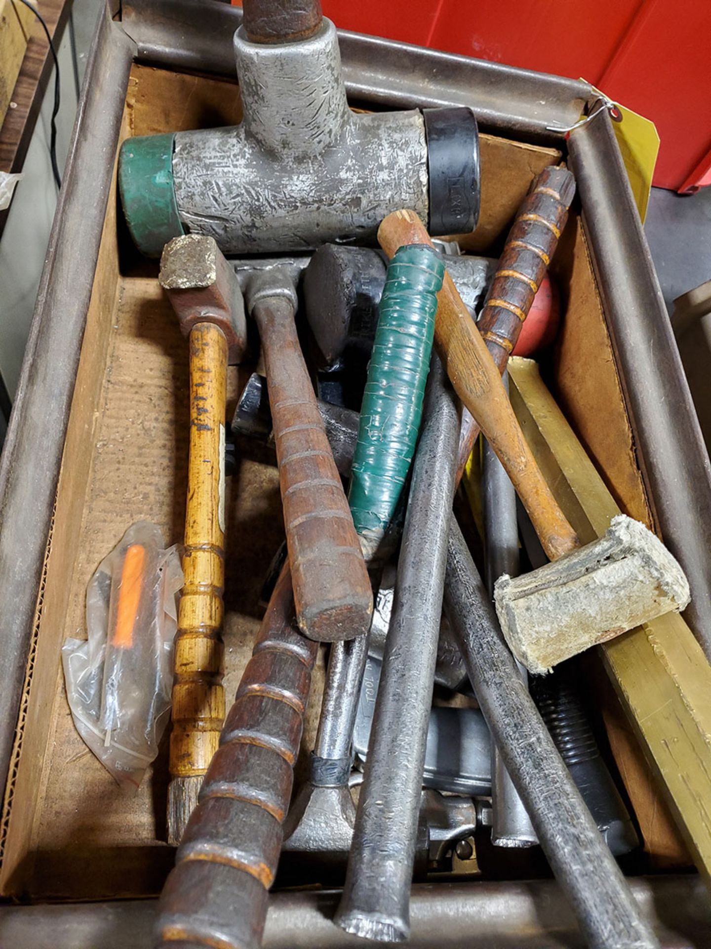 LOT OF ASSORTED MALLETS, HAMMERS, AND ANVIL - Image 3 of 8