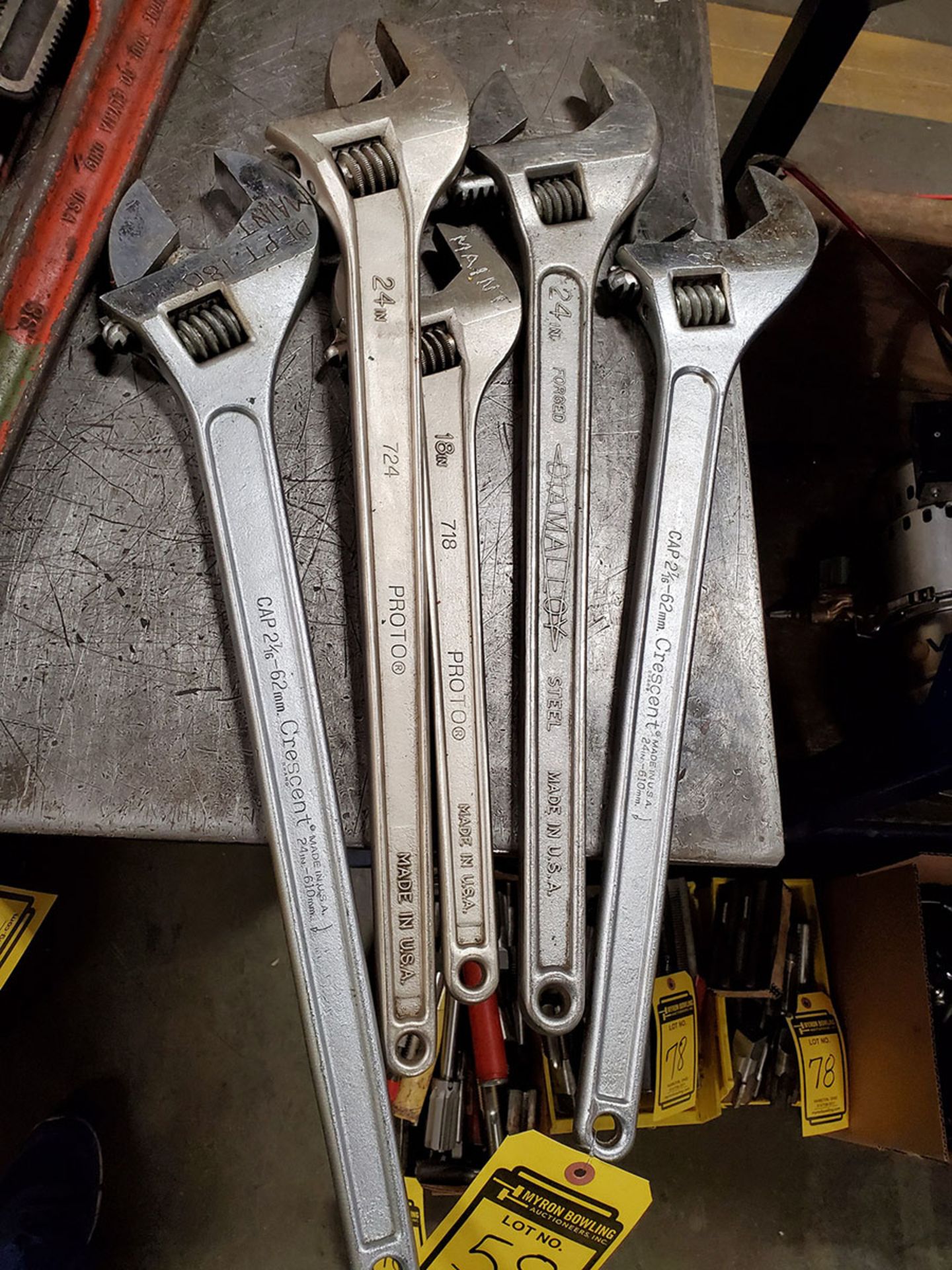 LOT OF (5) ASSORTED CRESCENT WRENCHES