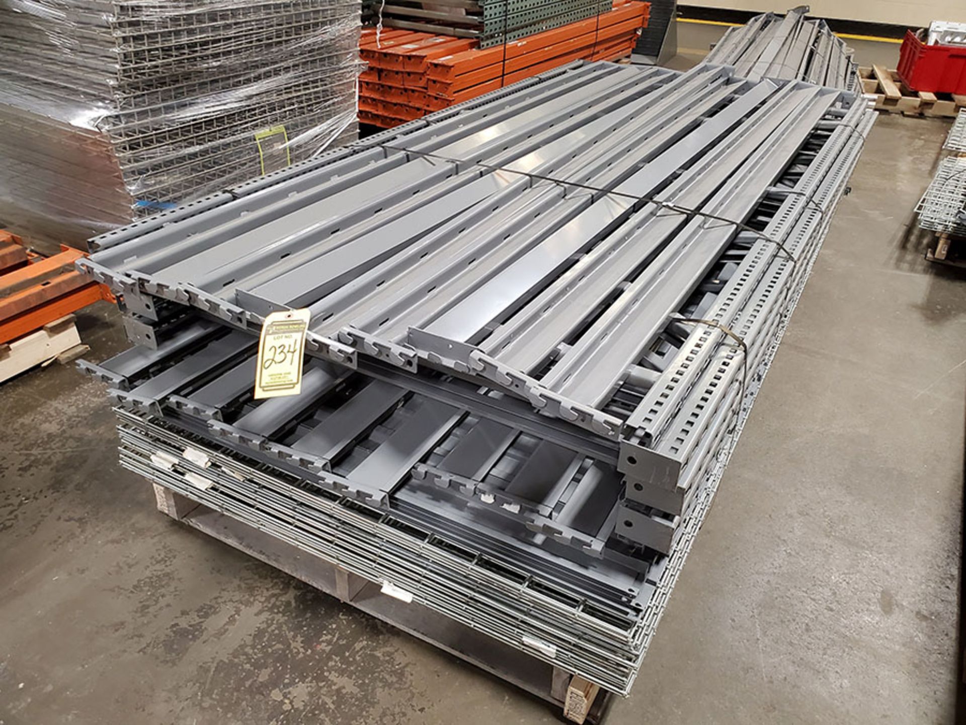 LOT OF (6) SKIDS OF MISC. LIGHT DUTY SHELVING RACK WITH WIRE DECKING - Image 2 of 8